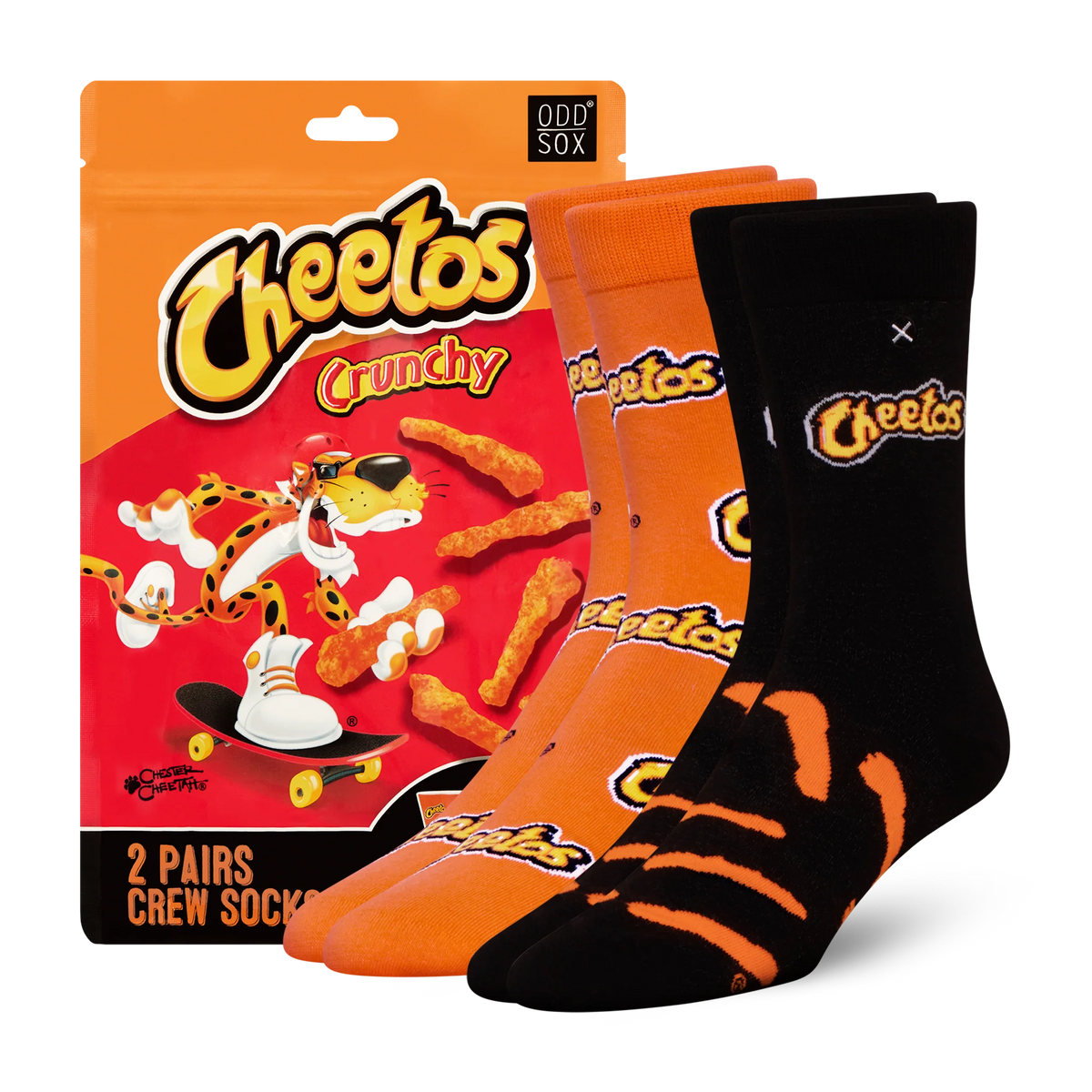 Men’s Odd Sox Oddmart Cheetos Crew Socks 2-Pack