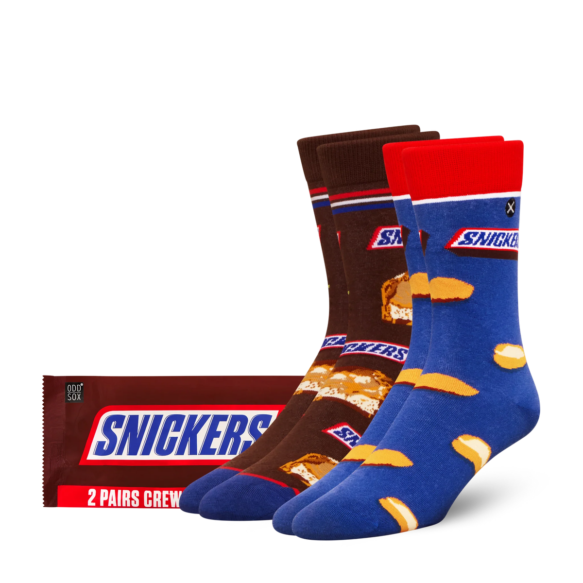 Men’s Odd Sox Oddmart Snickers Crew Socks 2-Pack