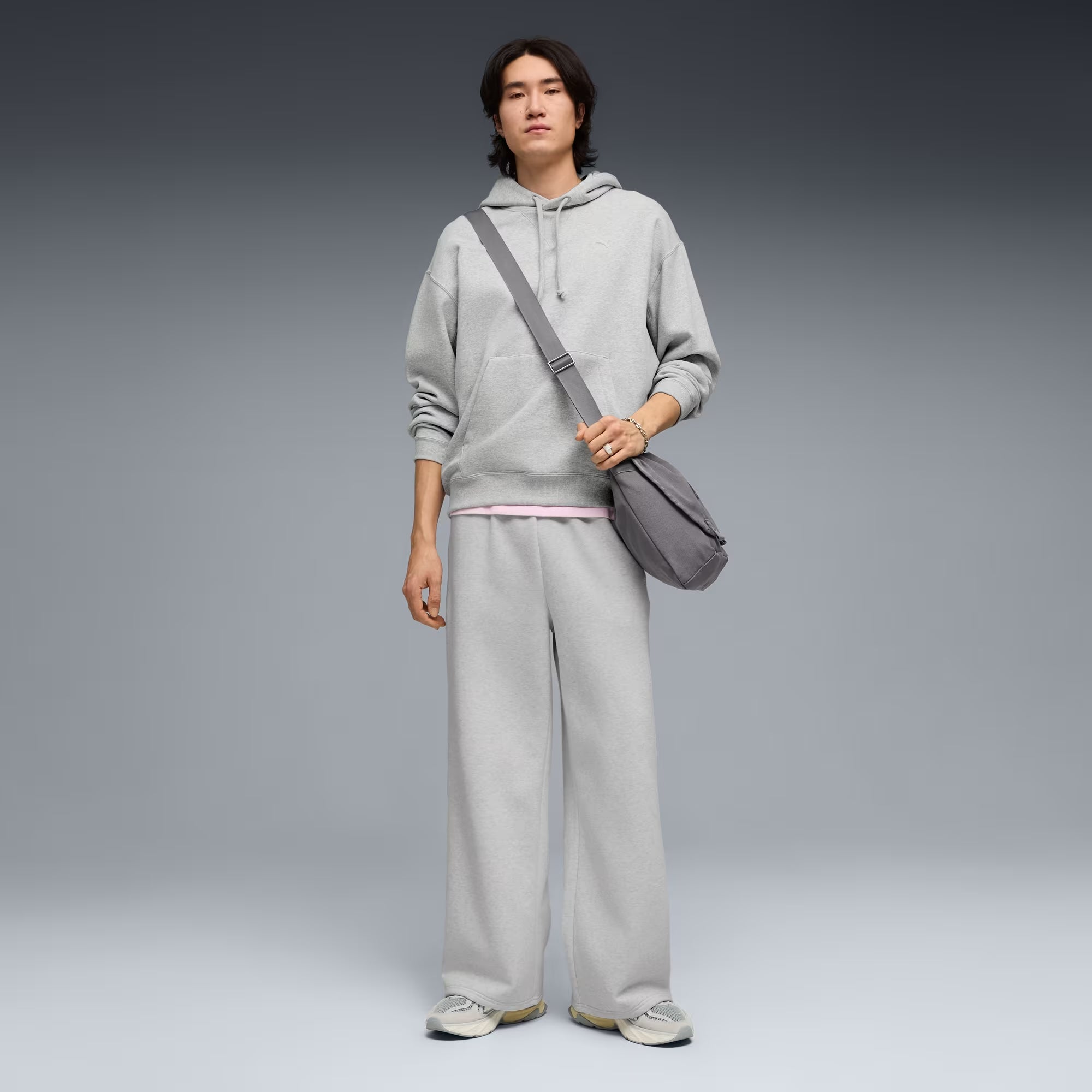 Men's PUMA Fade Nitro LS Suede Shoes Cool Light Gray