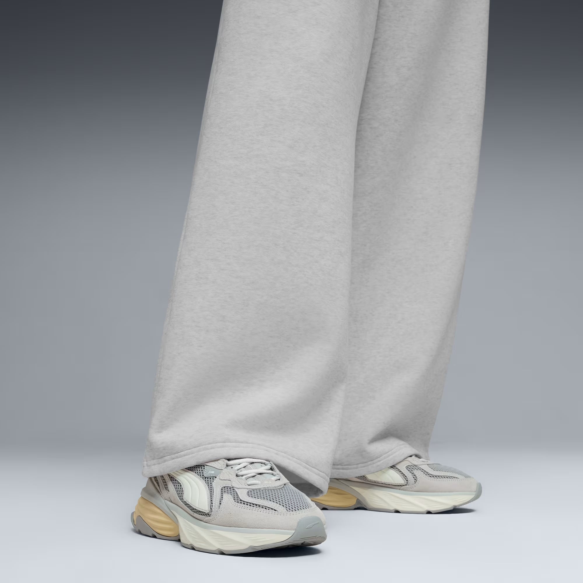 Men's PUMA Fade Nitro LS Suede Shoes Cool Light Gray