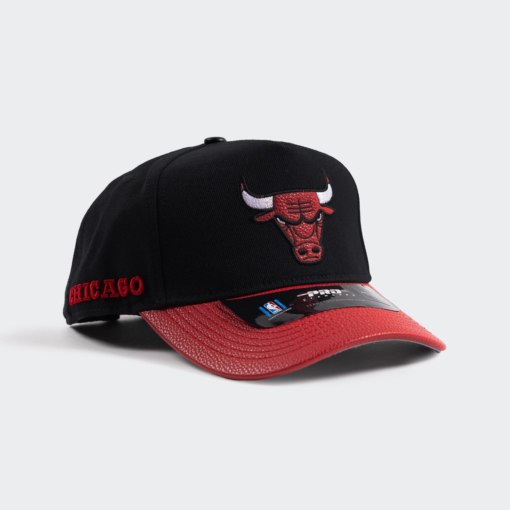Pro Standard Chicago Bulls Snapback Hat Black Red