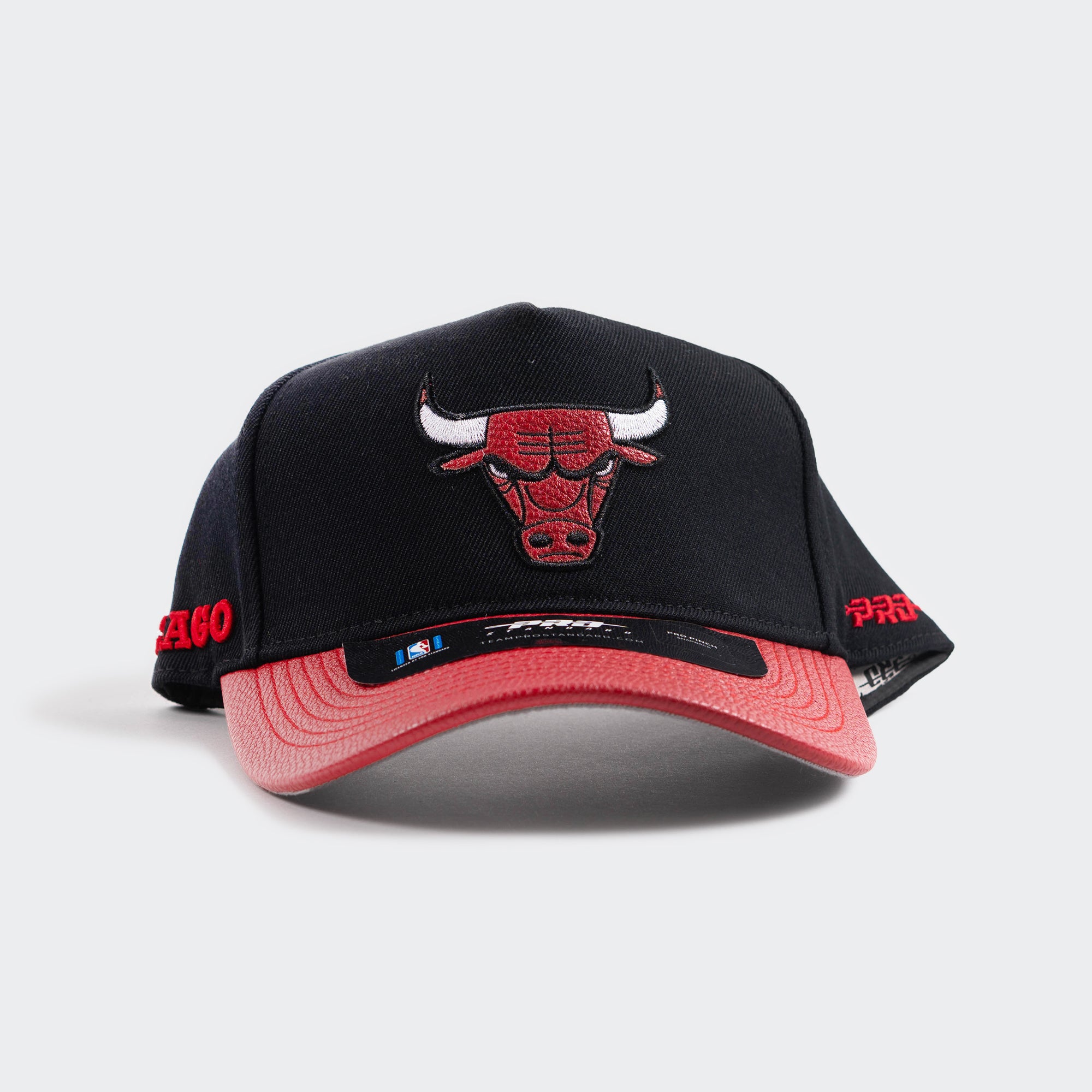 Pro Standard Chicago Bulls Snapback Hat Black Red