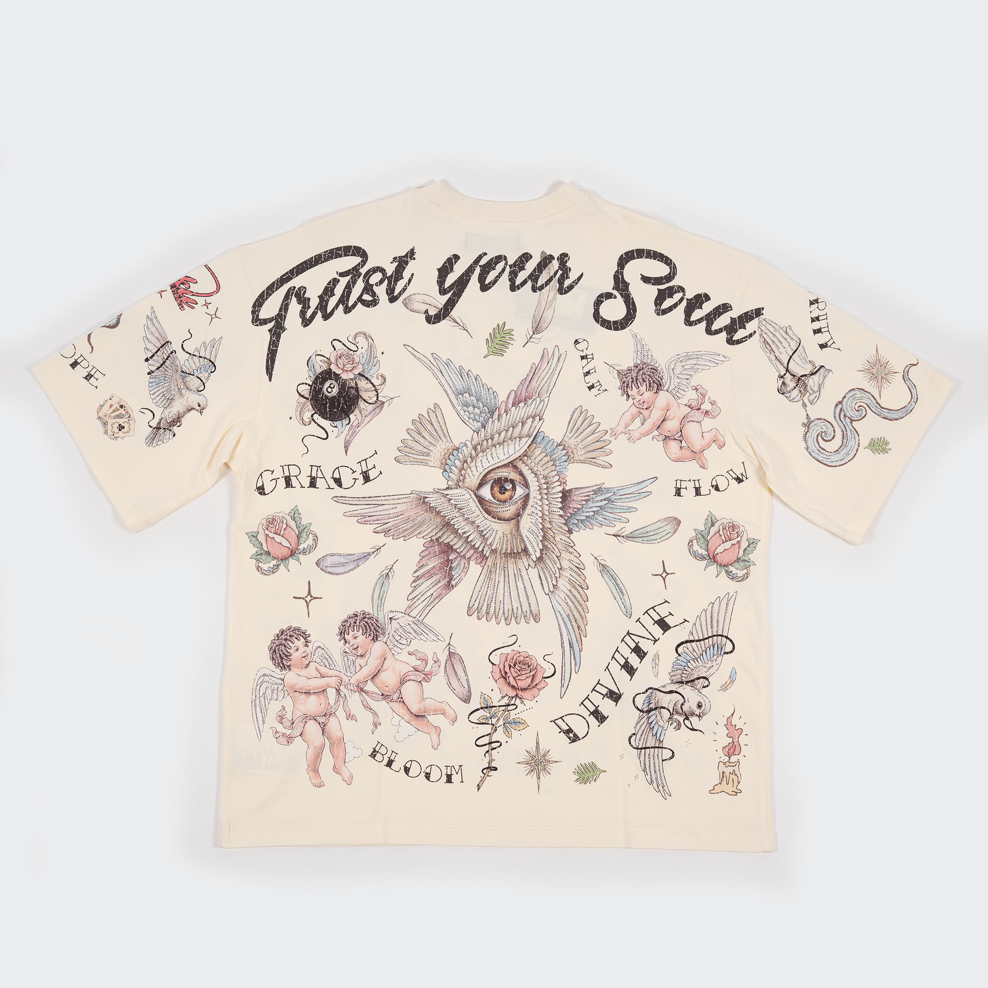 Men's Roku Studio Faith Faded Relaxed Fit T-Shirt Eggshell