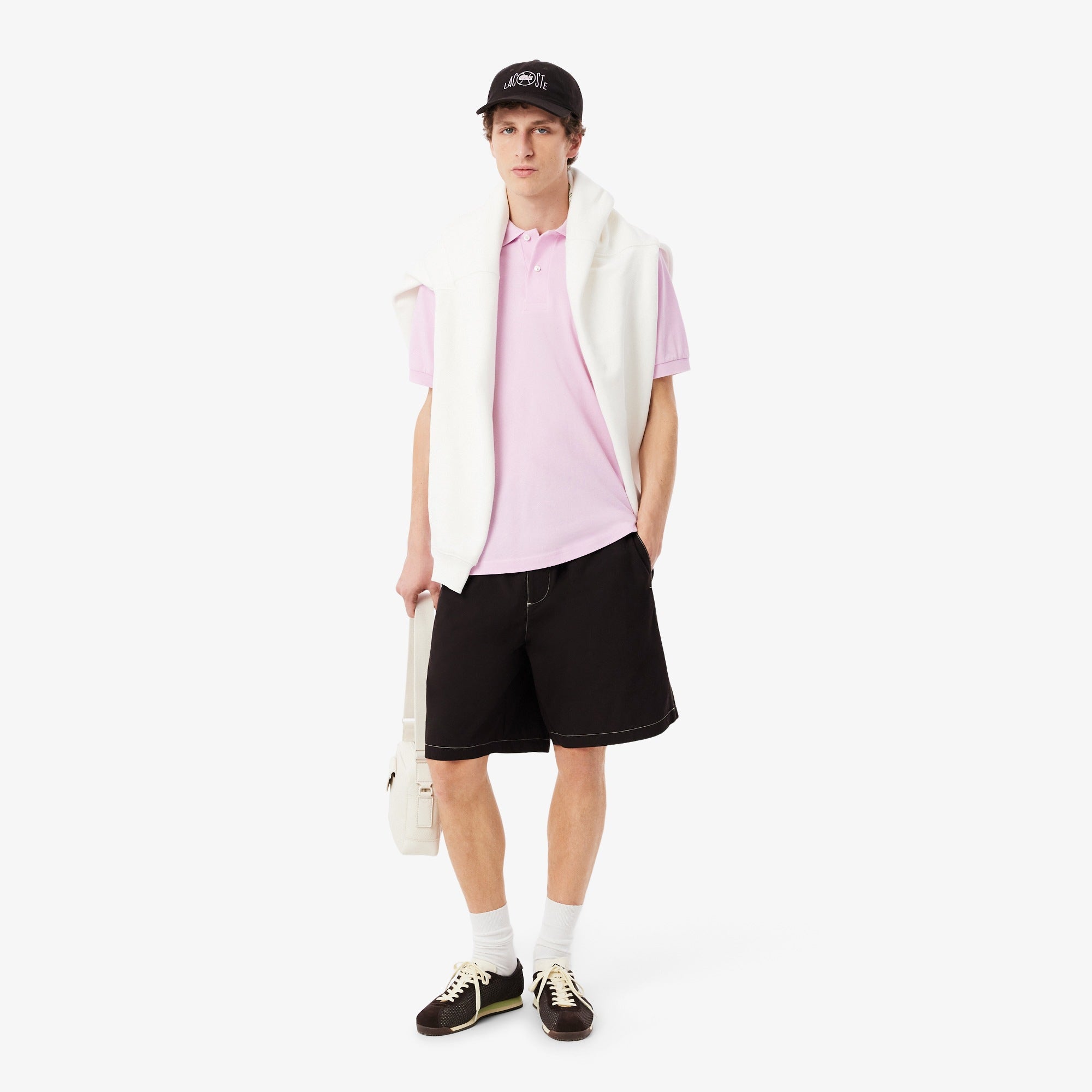 Lacoste Printed Cotton Twill Cap Brown