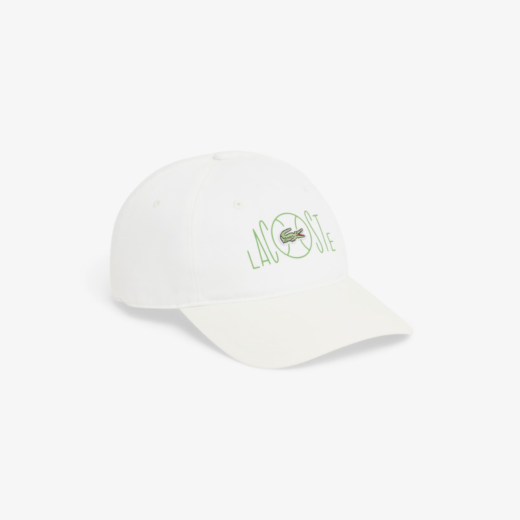 Lacoste Printed Cotton Twill Cap White