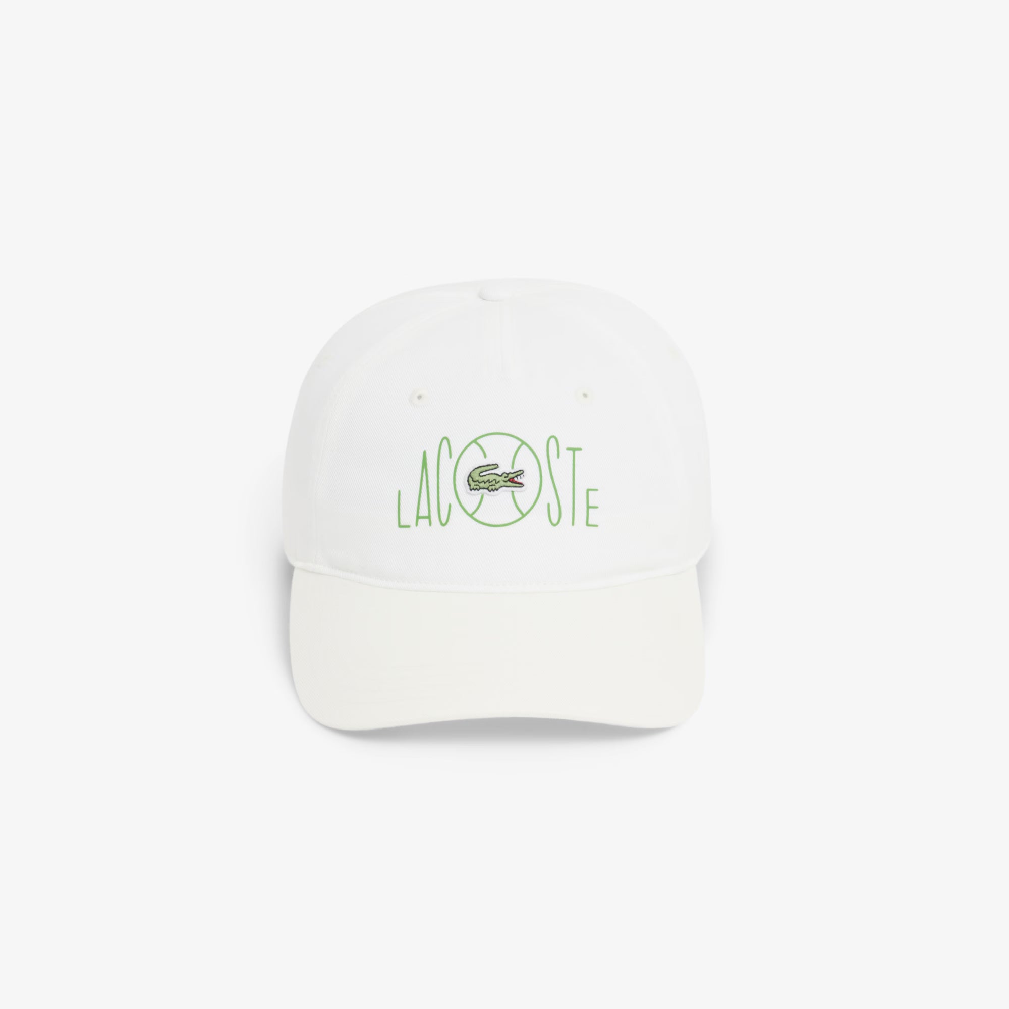 Lacoste Printed Cotton Twill Cap White
