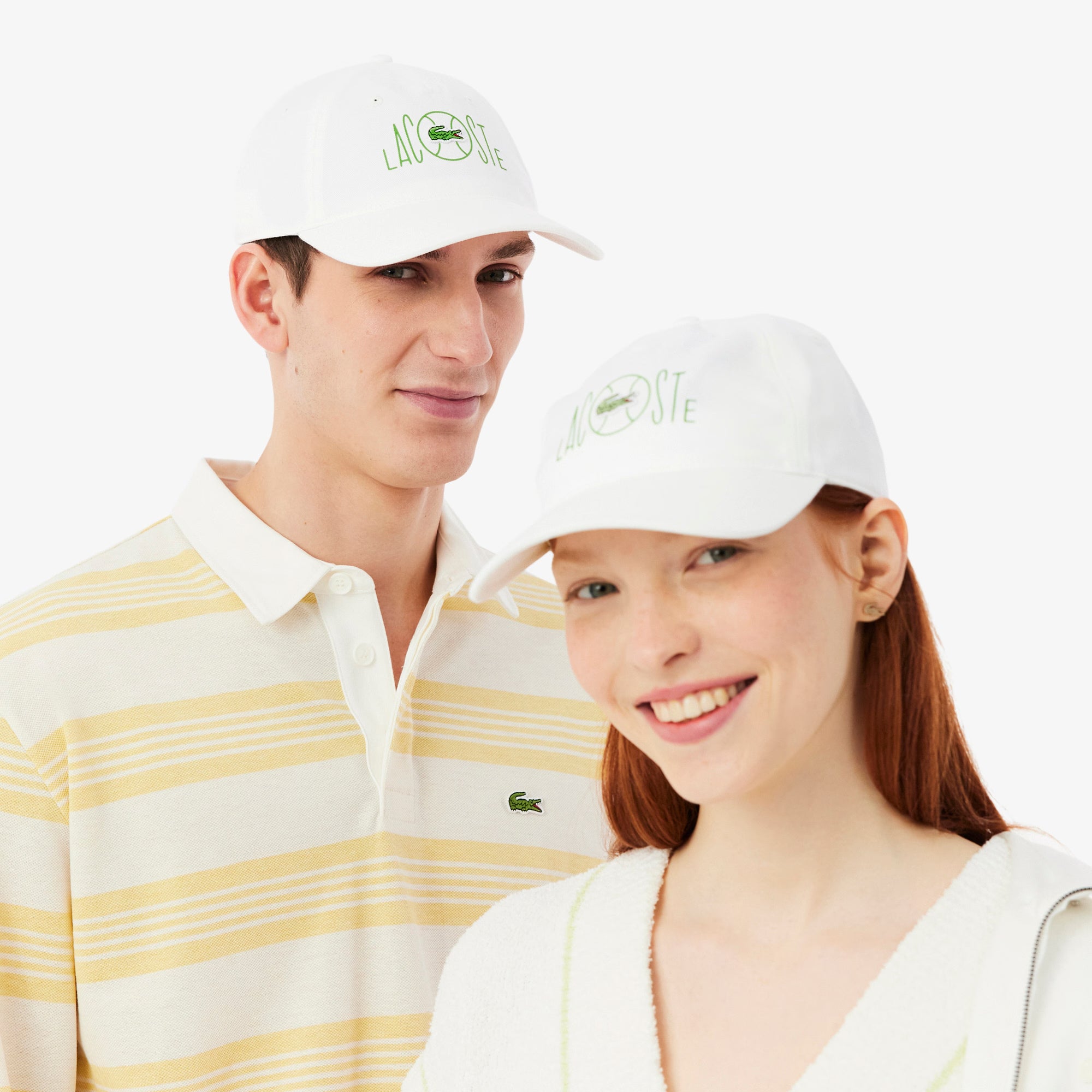 Lacoste Printed Cotton Twill Cap White
