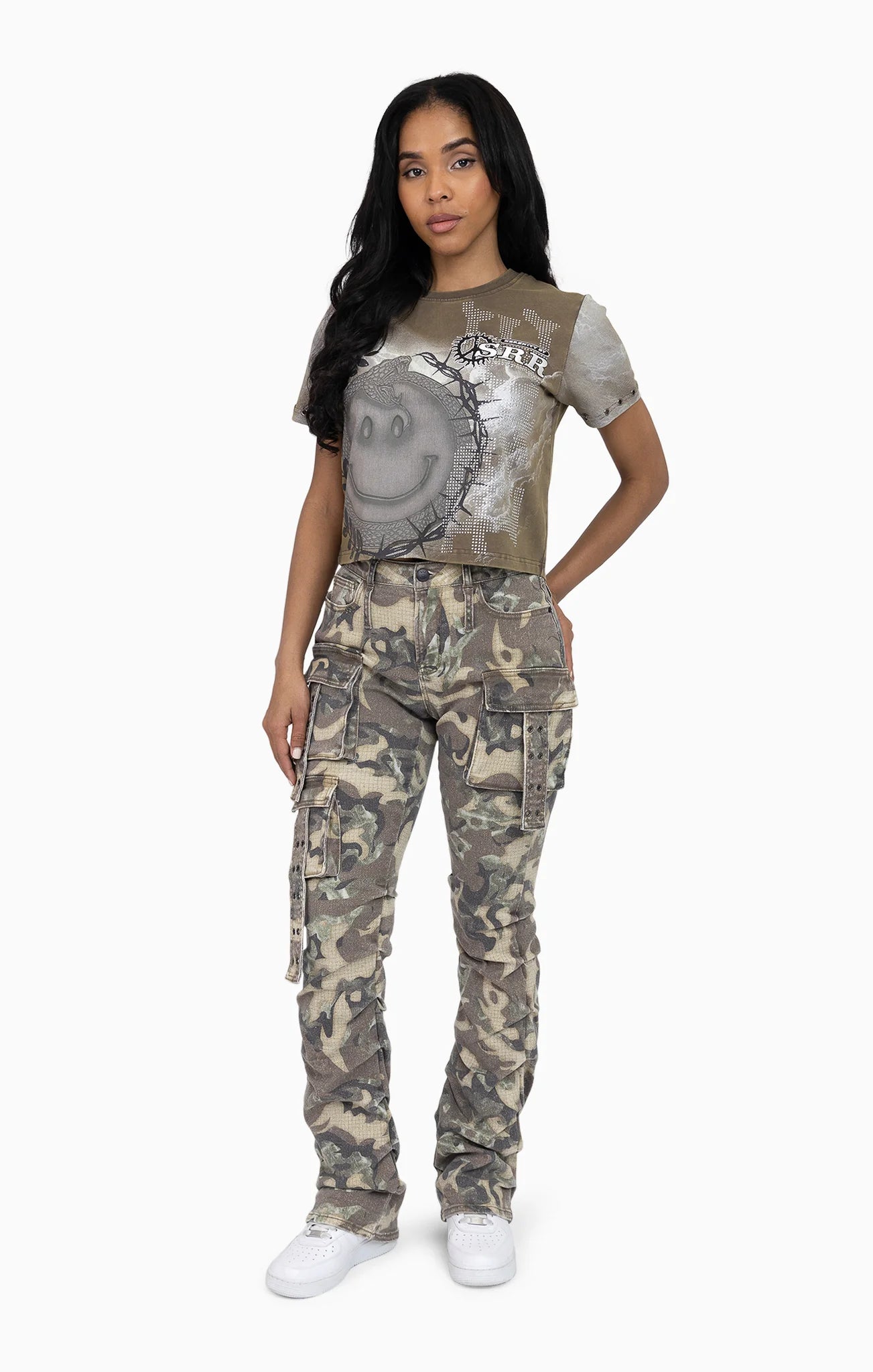 Women's Smoke Rise Twill Patch Printed Tee Canteen