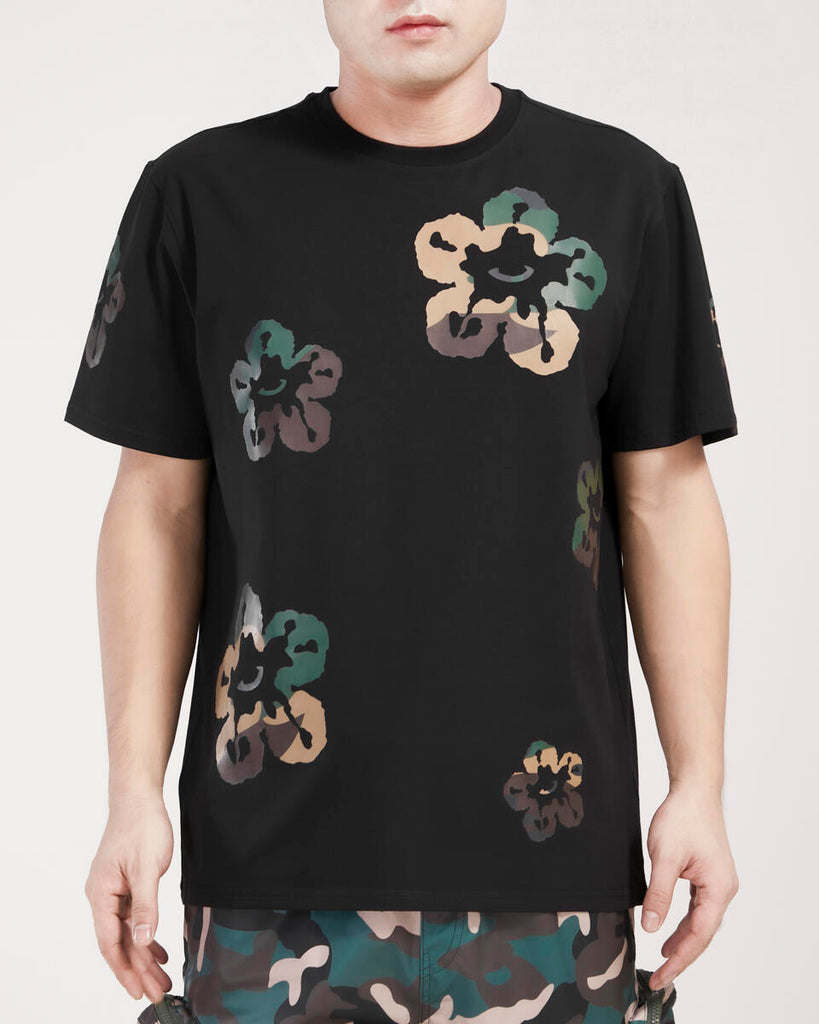 Men’s Roku Studio Camo Tear Drip Tee Black