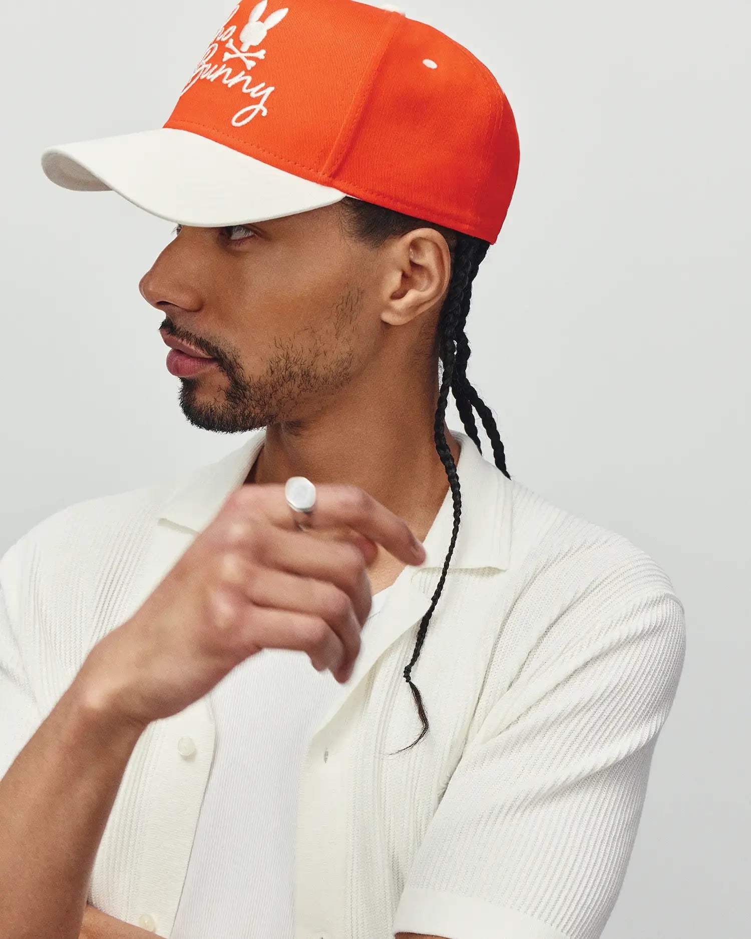 Men's Psycho Bunny Sable A-Frame Trucker Cap Fiery Red