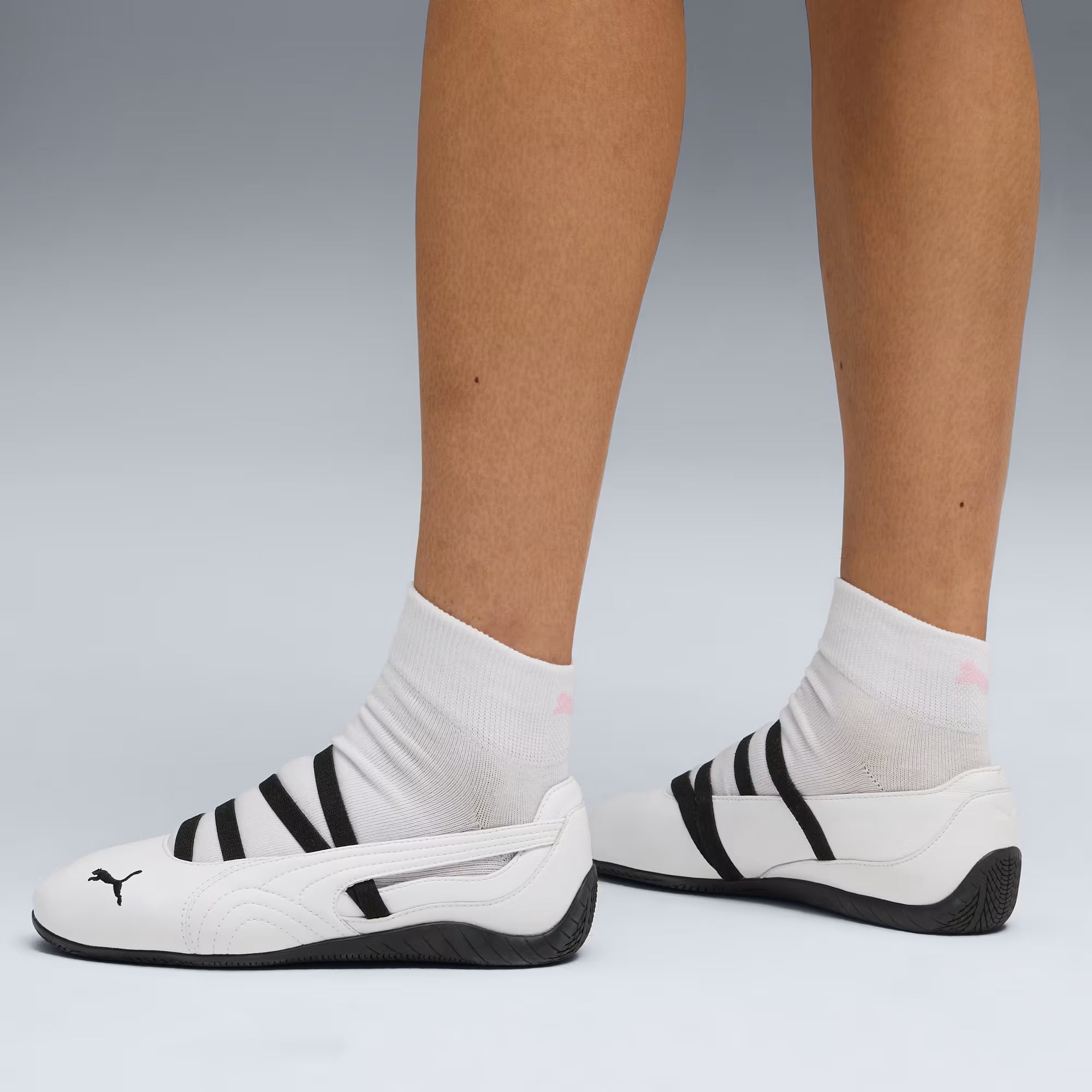 Women's PUMA Speedcat Ballet Leather Shoes PUMA White / PUMA Black