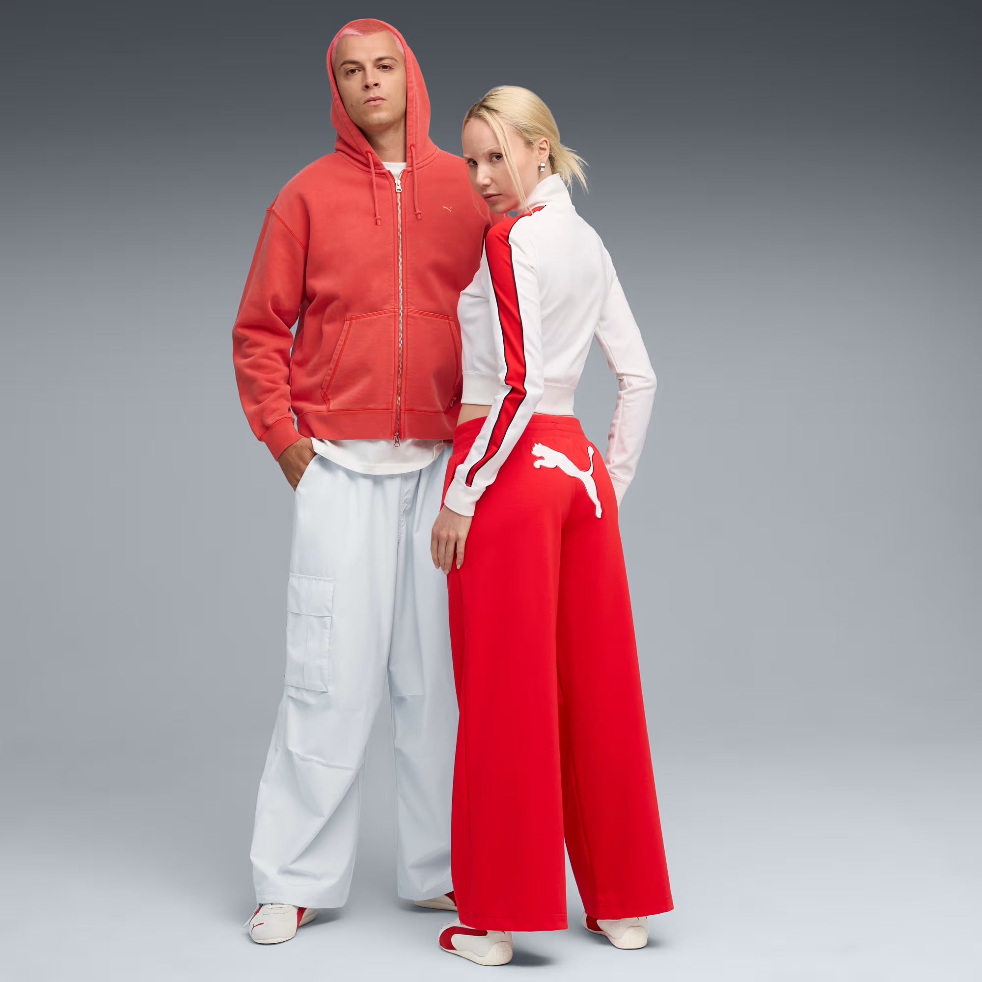 Women's PUMA Speedcat OG Shoes Vapor Gray / For All Time Red