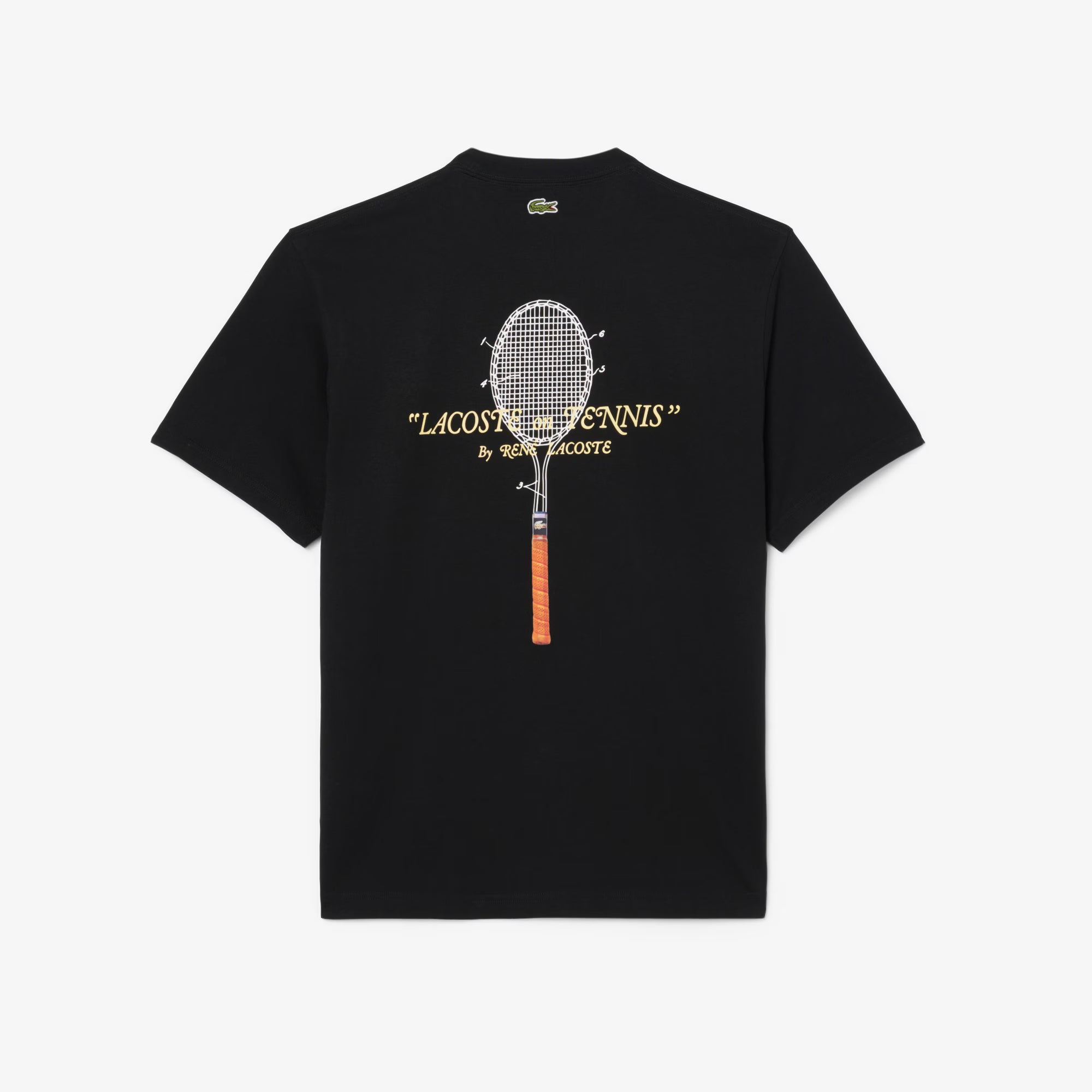 Men's Lacoste Embroidered Cotton T-Shirt Black