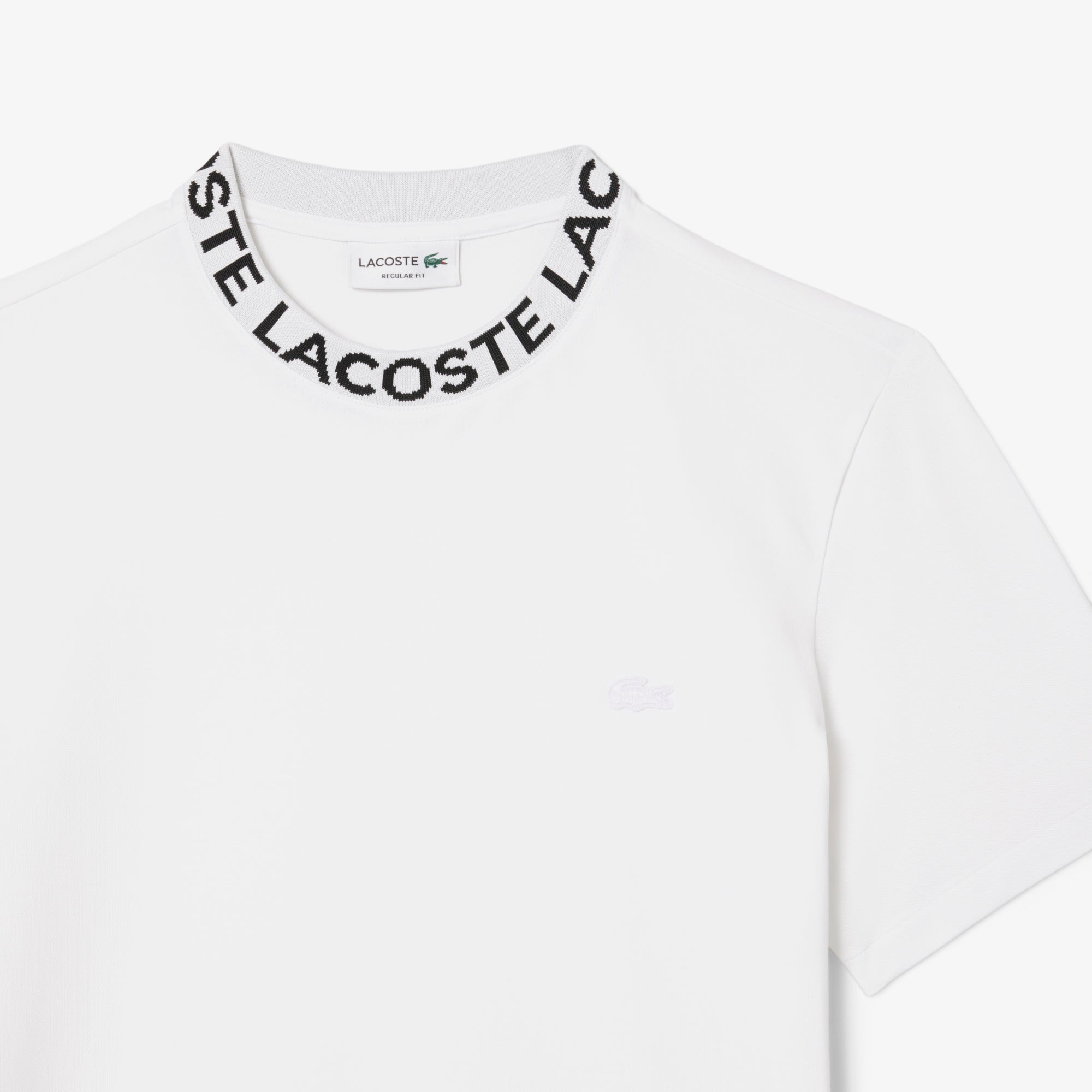 Men's Lacoste Branded Piqué T-Shirt White