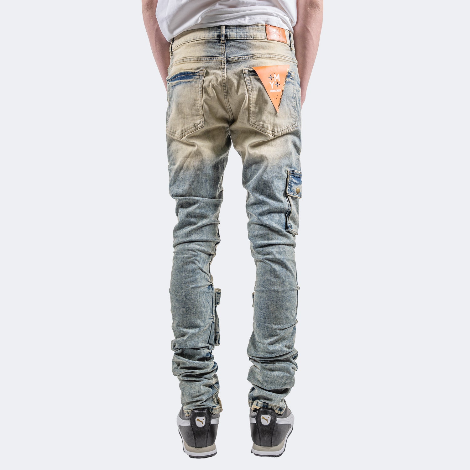 Men's TWO MILL TWENTY Cargo Skinny Stacked Jeans Vintage