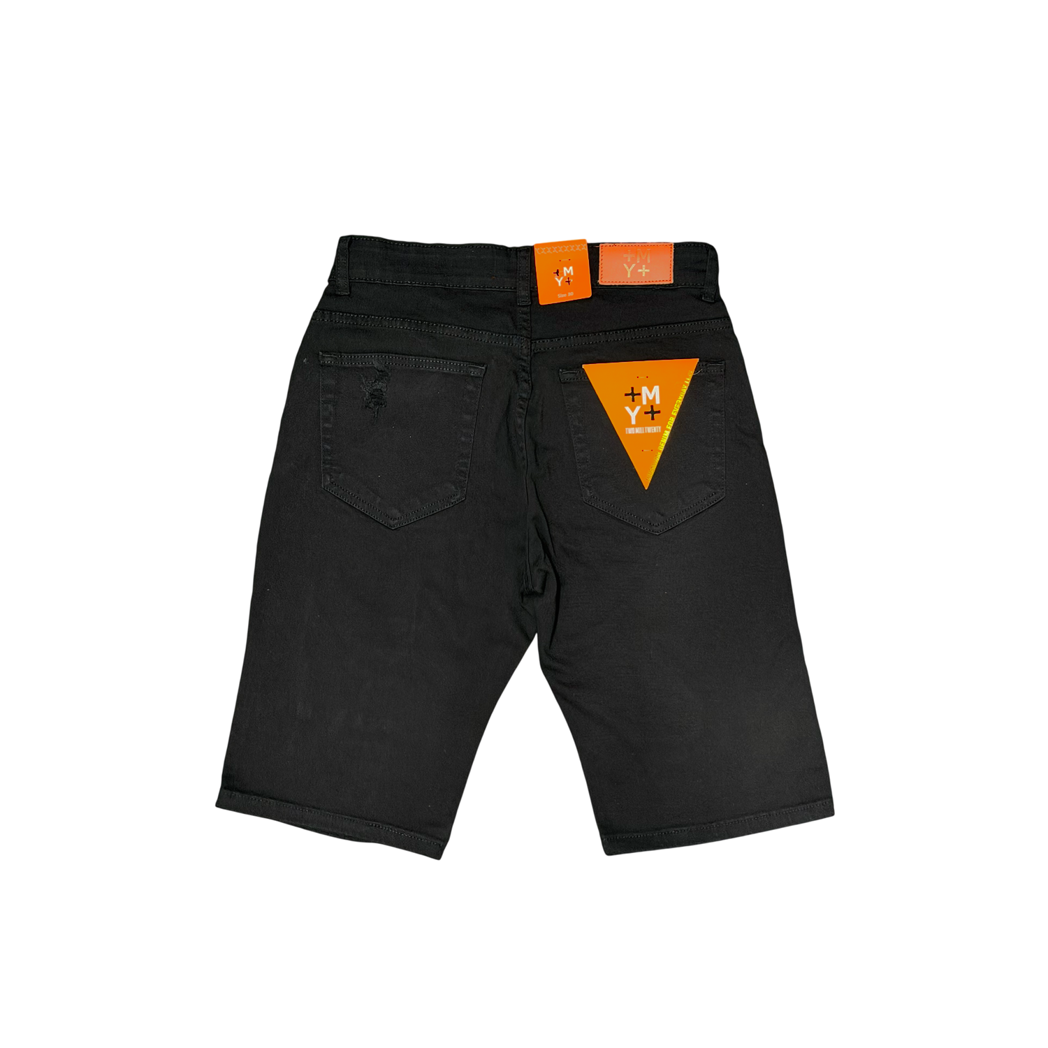 Men's Ripped Distressed Denim Jean Shorts | Jet Black