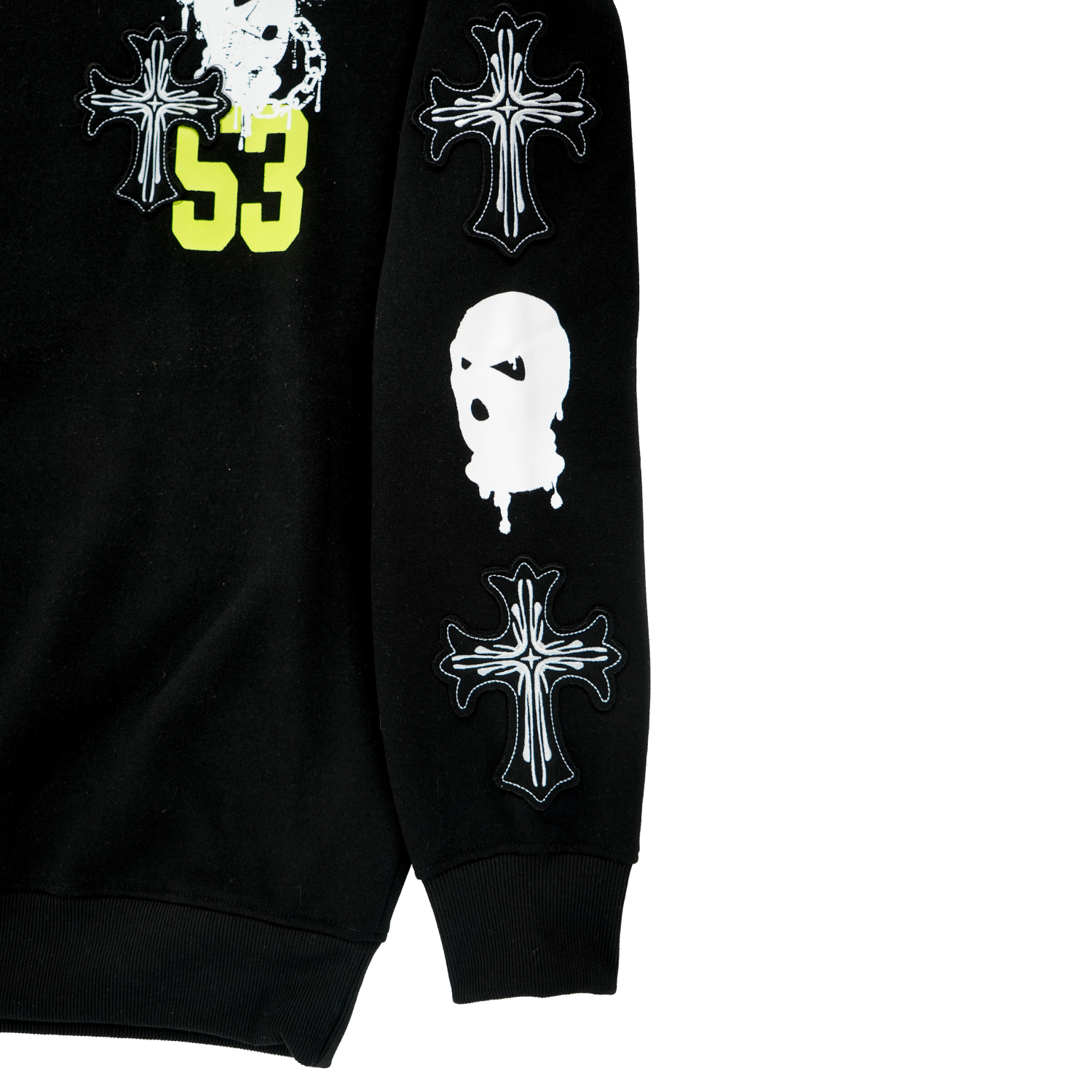Unisex TWO MILL TWENTY 53 Graphic Crewneck Sweatshirt Black