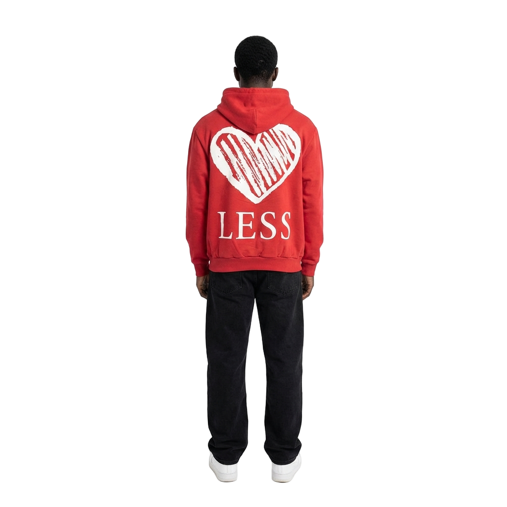 Unisex TWO MILL TWENTY Heartless Hoodie Red
