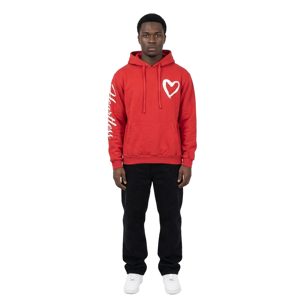 Unisex TWO MILL TWENTY Heartless Hoodie Red