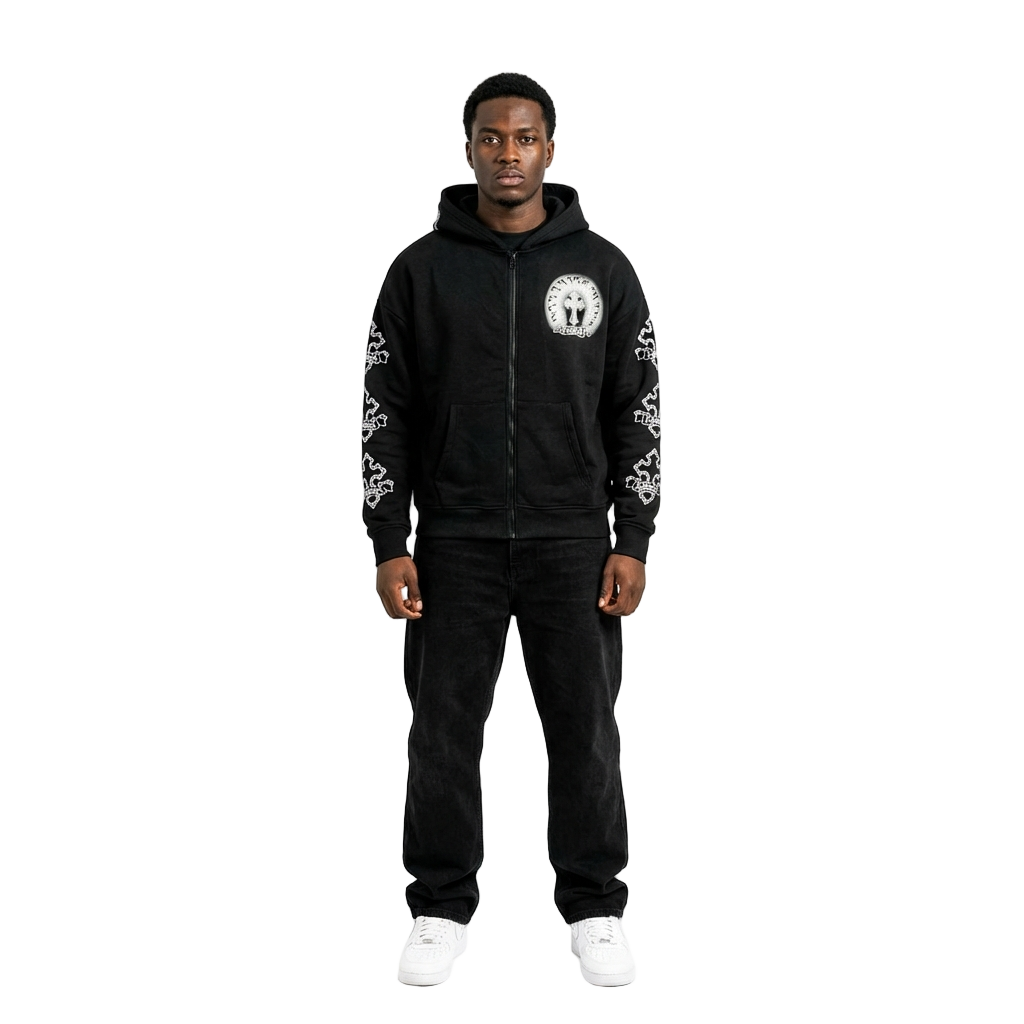 Unisex TWO MILL TWENTY Gothic Rebel Hoodie Black