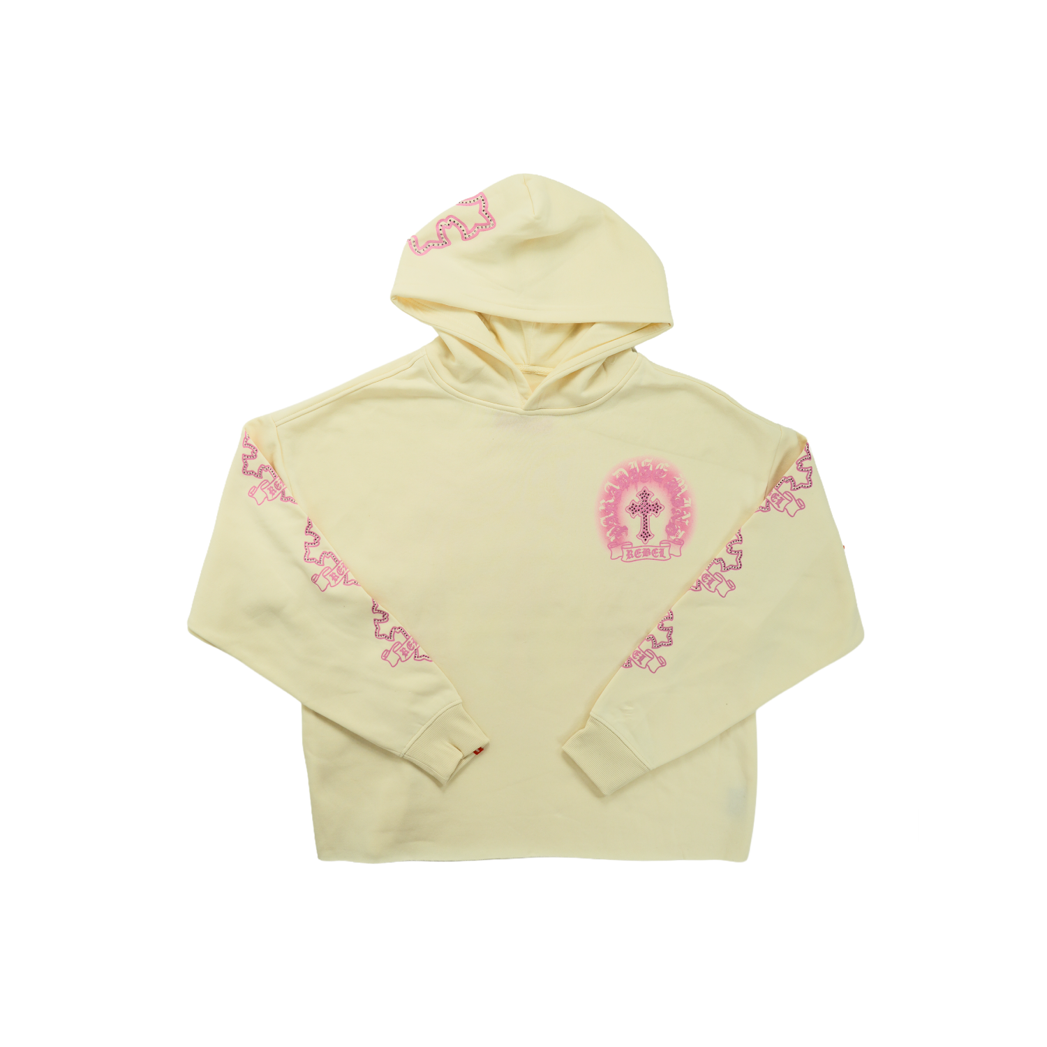 Unisex TWO MILL TWENTY Gothic Rebel Hoodie Cream