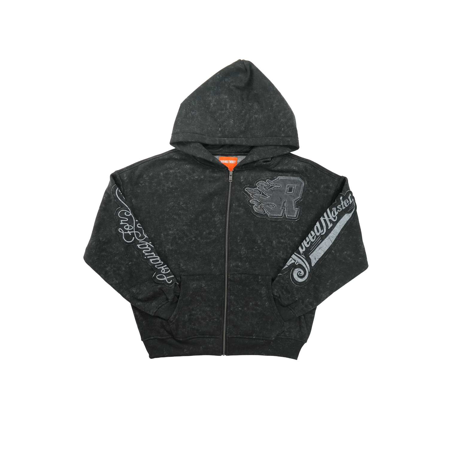 Men's TWO MILL TWENTY Rebel Zip Hoodie Black