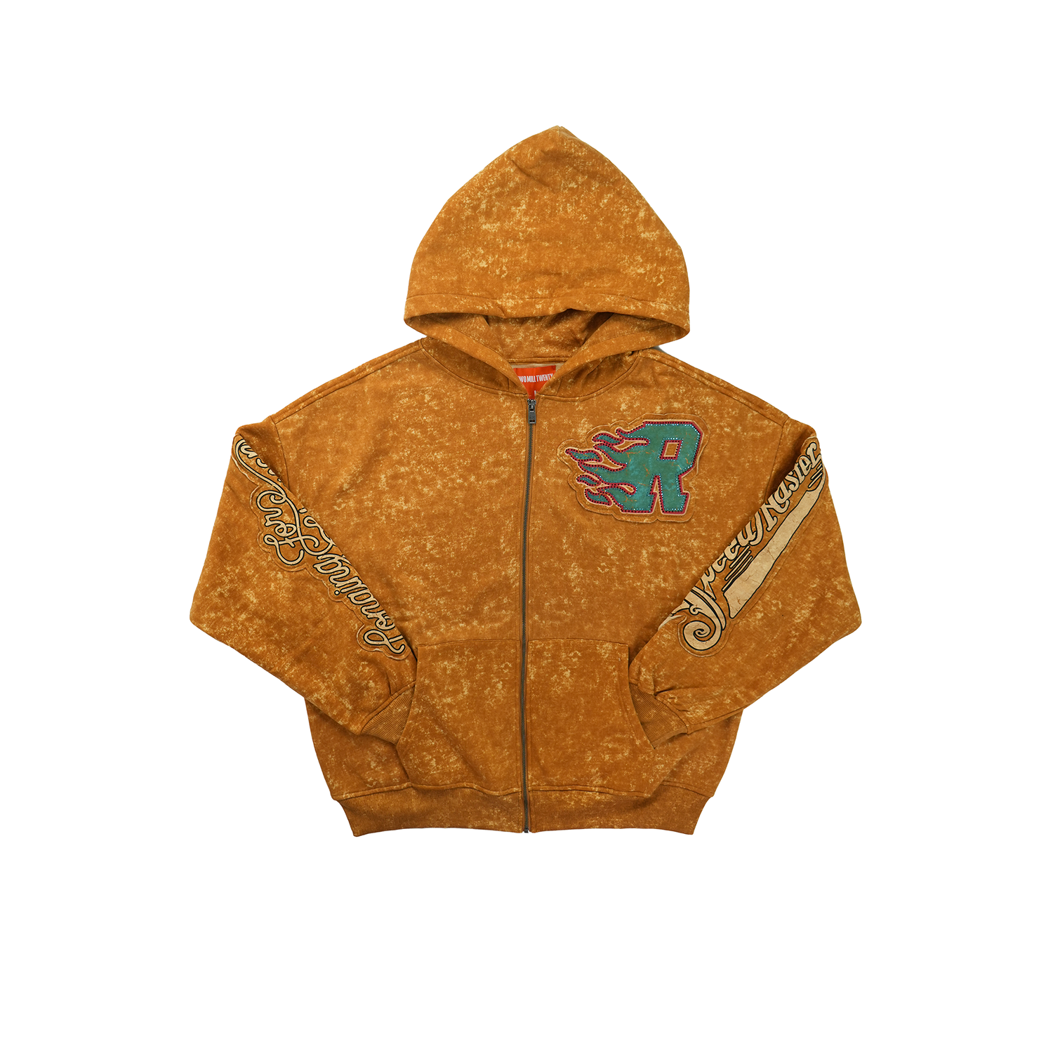 Men's TWO MILL TWENTY Rebel Zip Hoodie Timber Brown