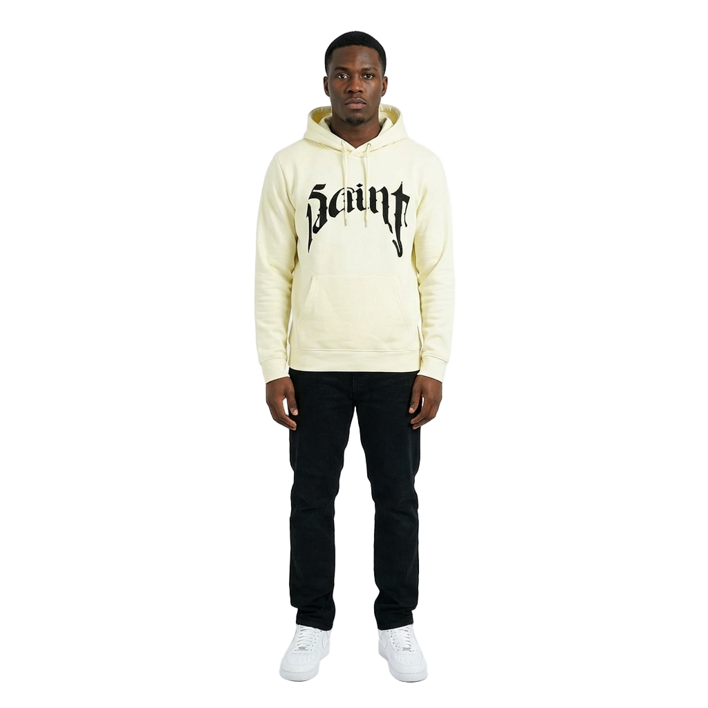 Unisex TWO MILL TWENTY Crystal Saint Hoodie Cream