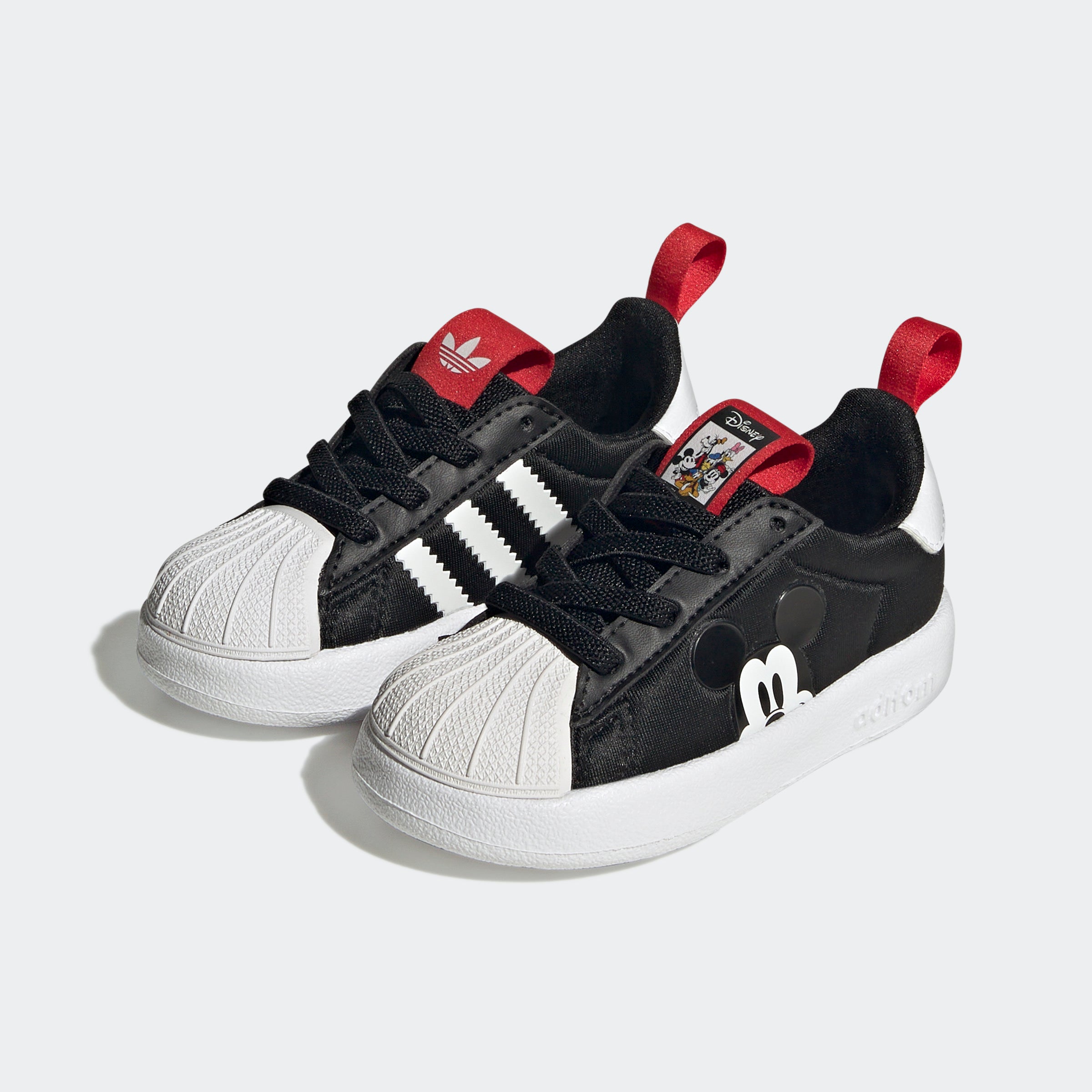 Toddlers adidas Originals Disney Mickey Mouse Adifom Superstar 360 Shoes Core Black / Cloud White / Better Scarlet