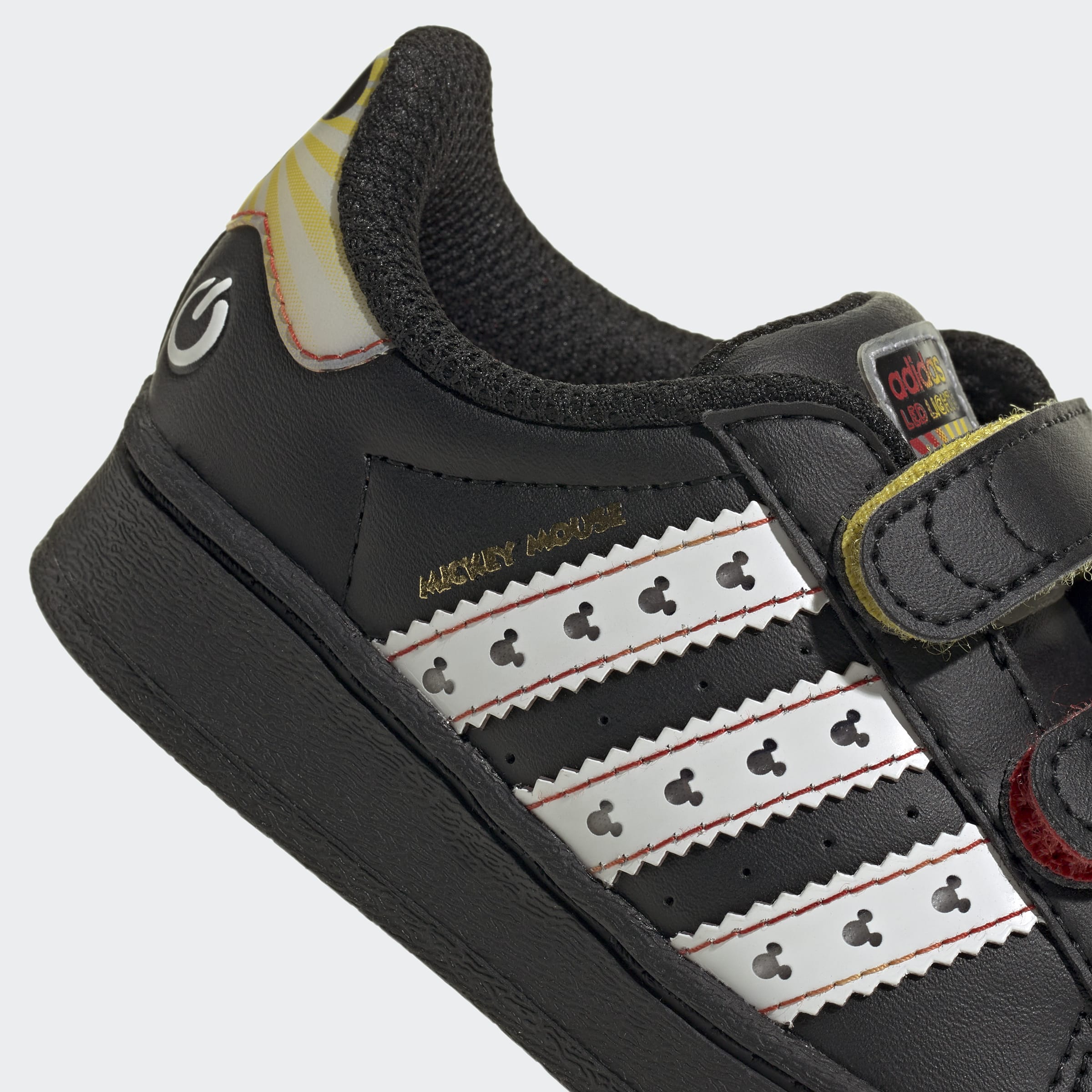 Toddlers adidas Originals Disney Superstar LED Lights Comfort Closure Shoes Black