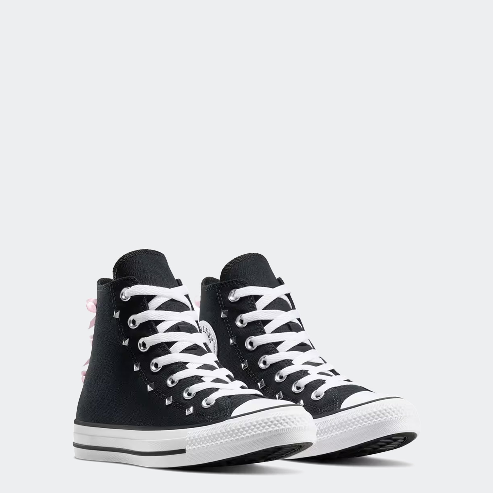 Unisex Converse Chuck Taylor All Star Hi Shoes Black Bows Studs