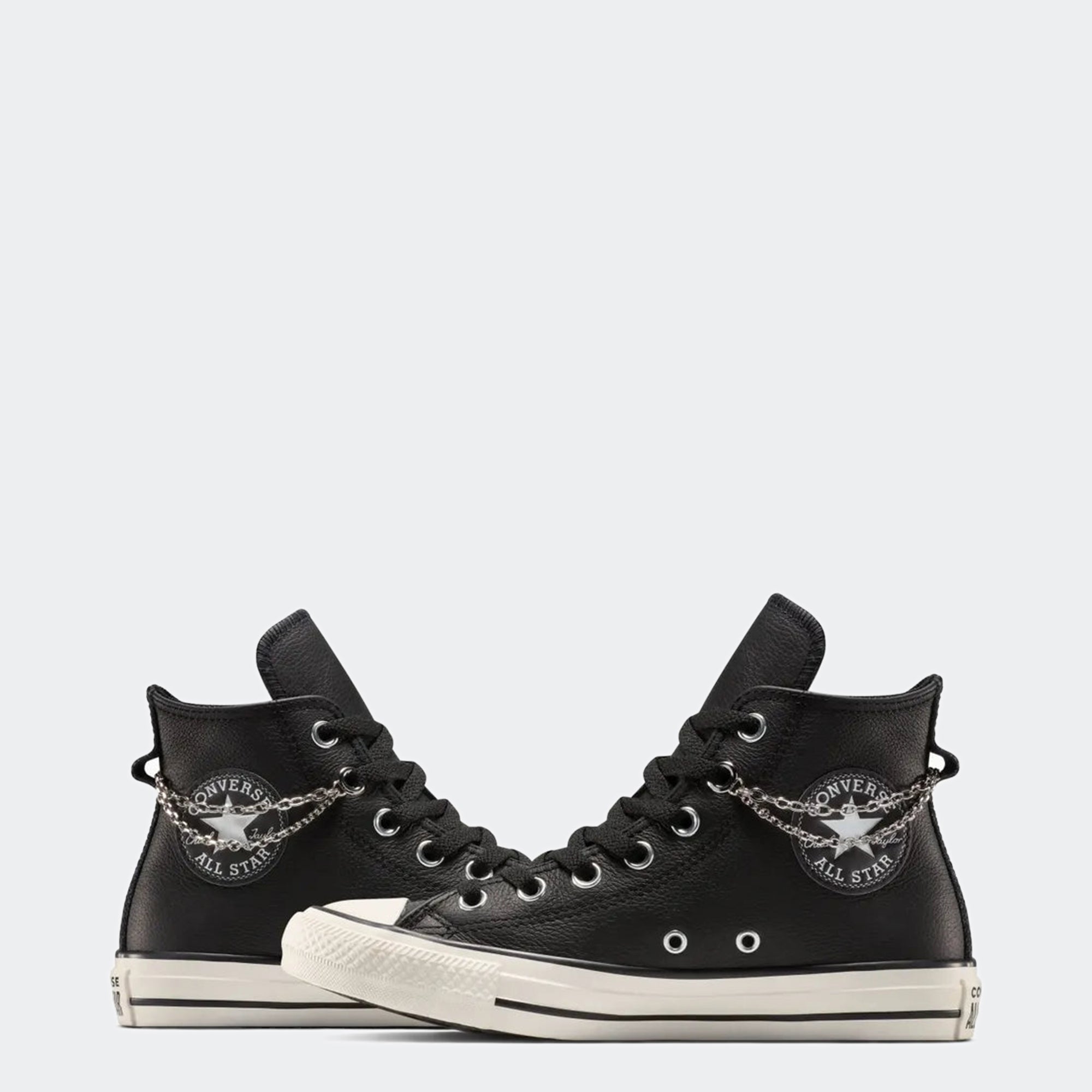 Unisex Converse Chuck Taylor All Star Hi Shoes Black Chain