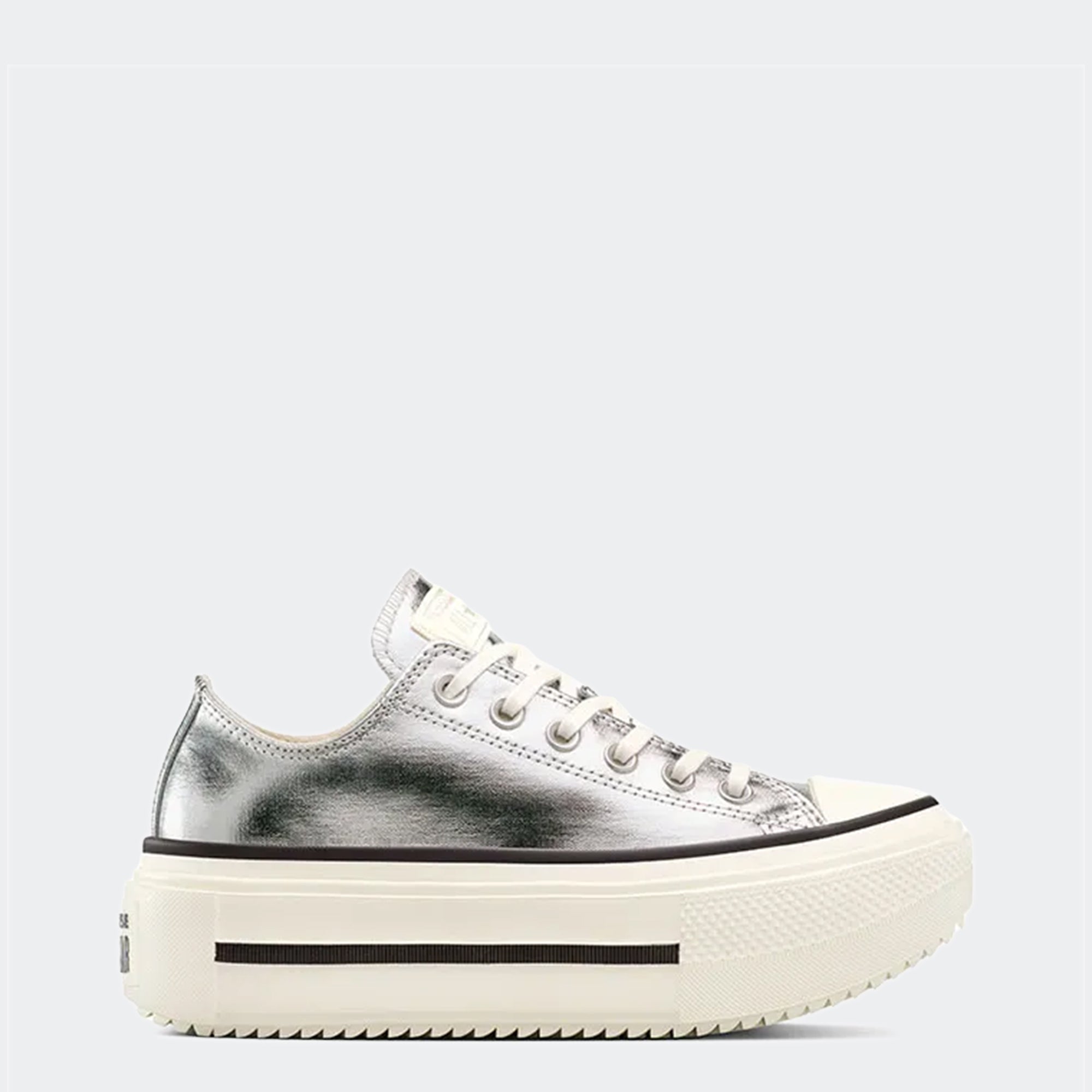 Unisex Converse Chuck Taylor All Star Lift Double Stack Ox Shoes Silver / Egret