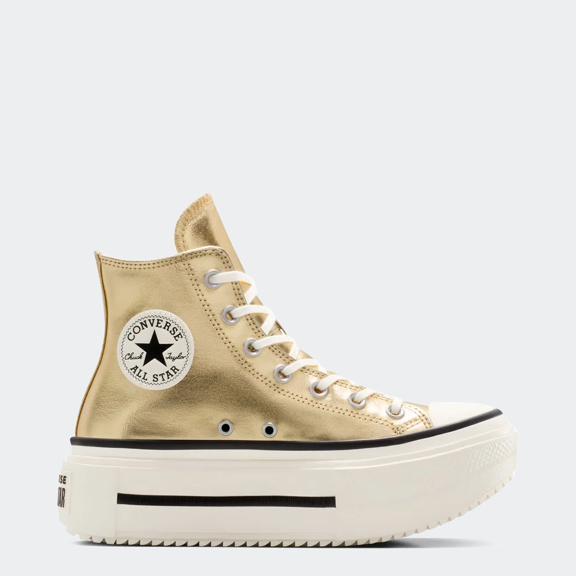 Unisex Converse Chuck Taylor All Star Lift Double Stack Platform Metallic Gold