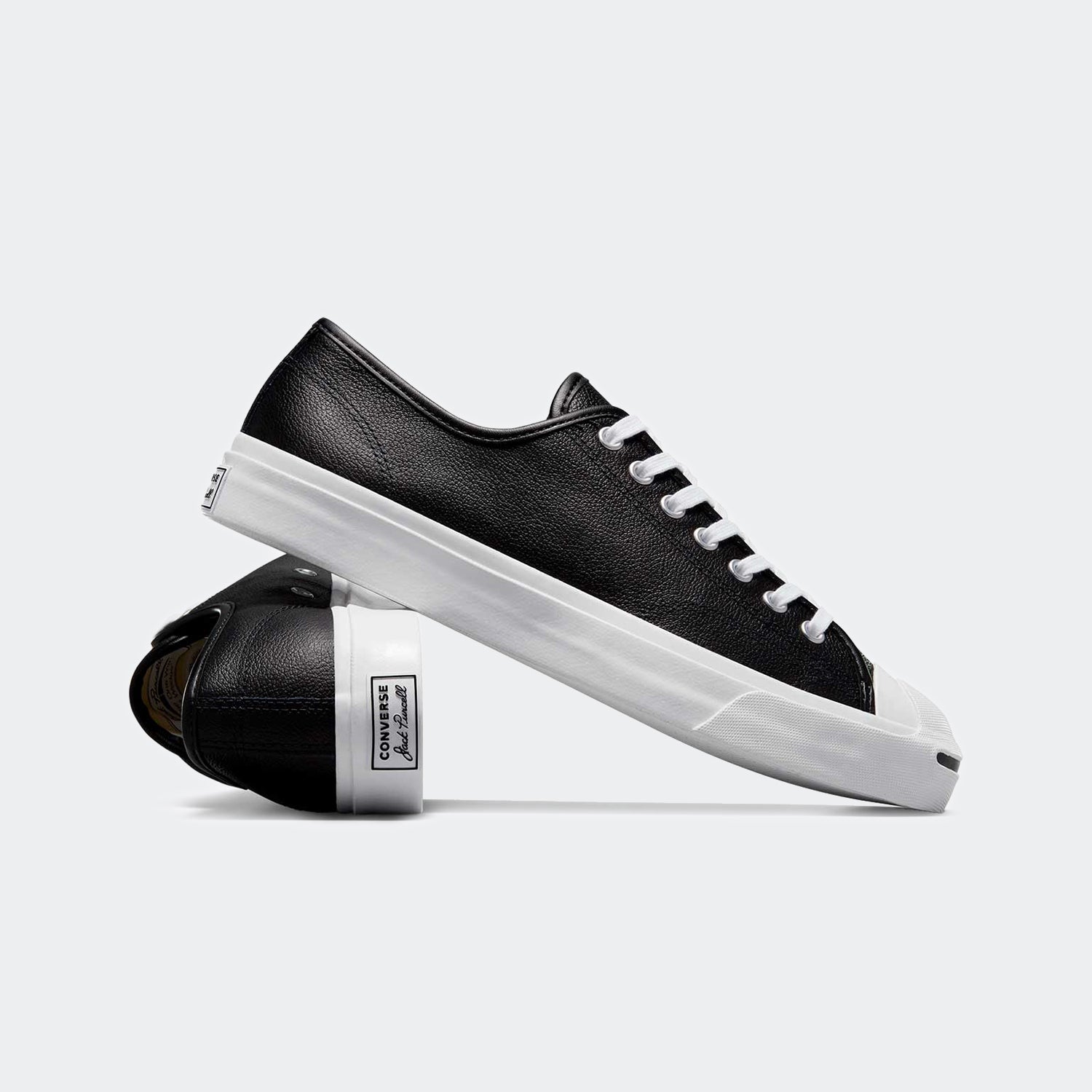 Unisex Converse Jack Purcell Leather Shoes Black
