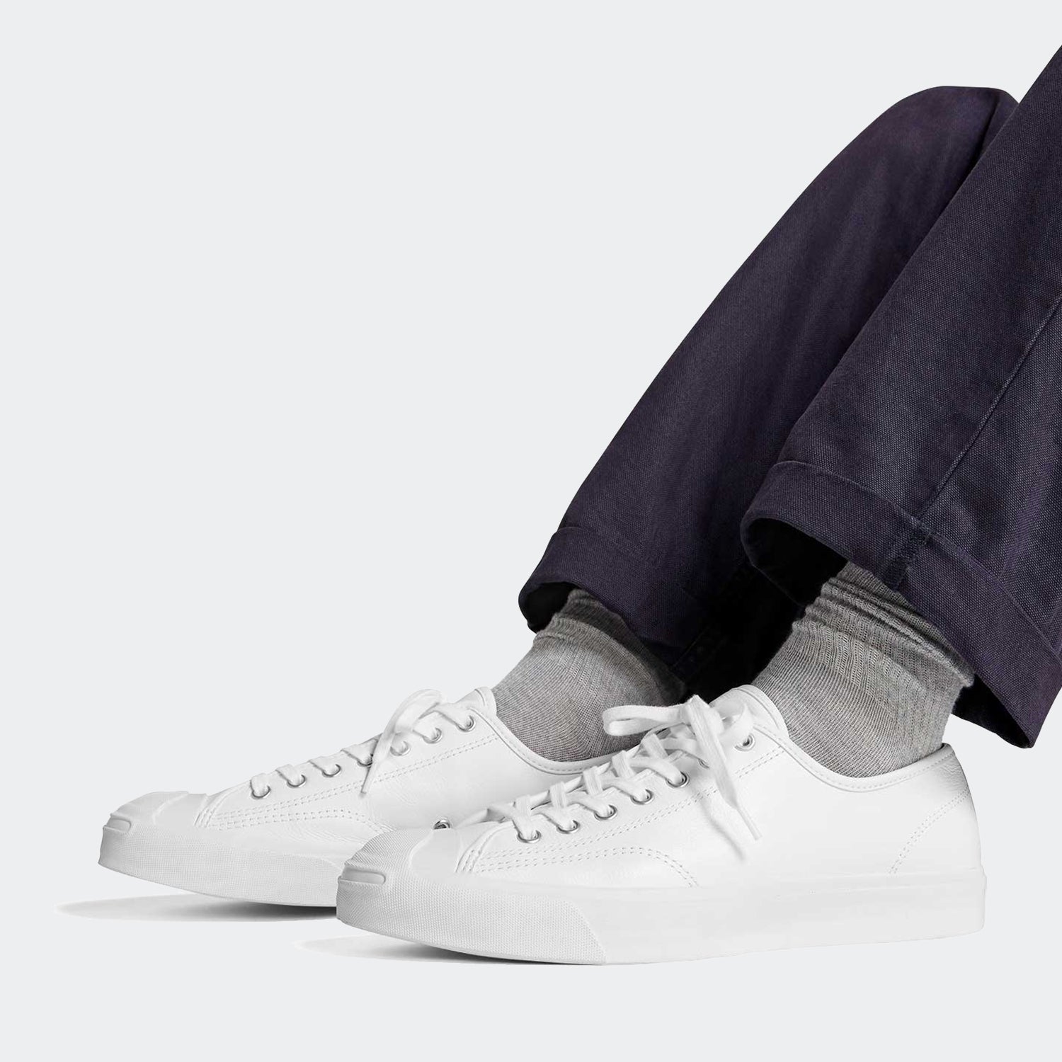 Unisex Converse Jack Purcell Leather Shoes White