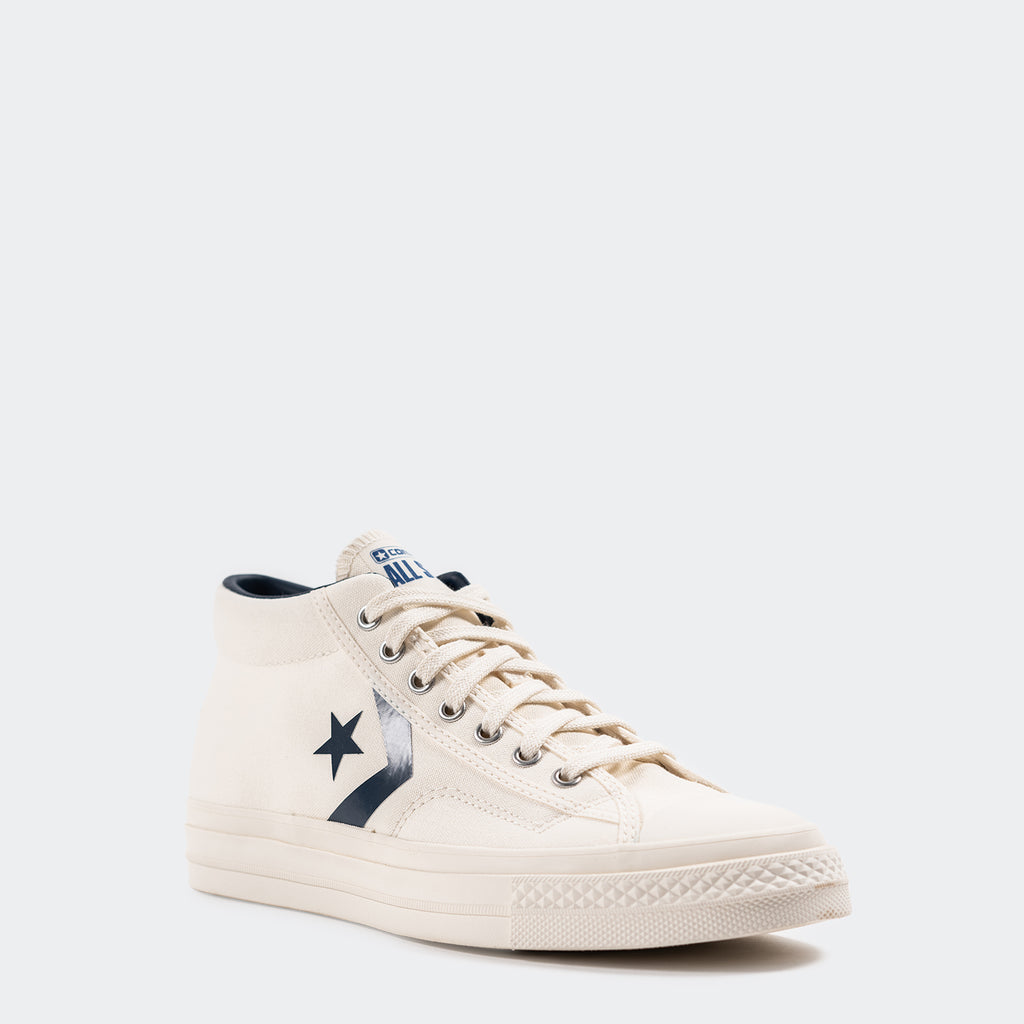 Unisex Converse Star Player 76 Mid Shoes Egret Navy