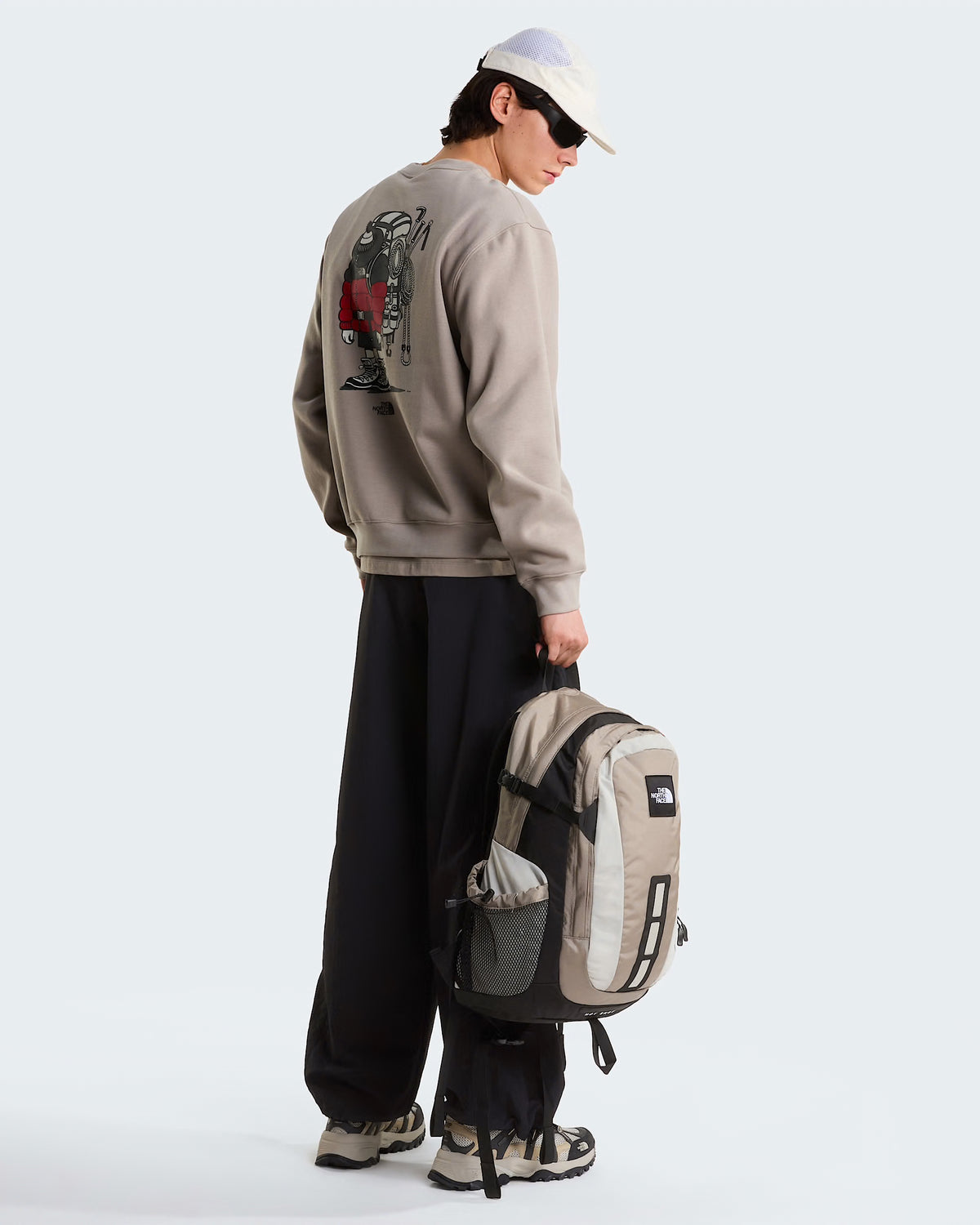 Unisex The North Face Gear Up Get Out Relaxed Sweatshirt Stone Slab