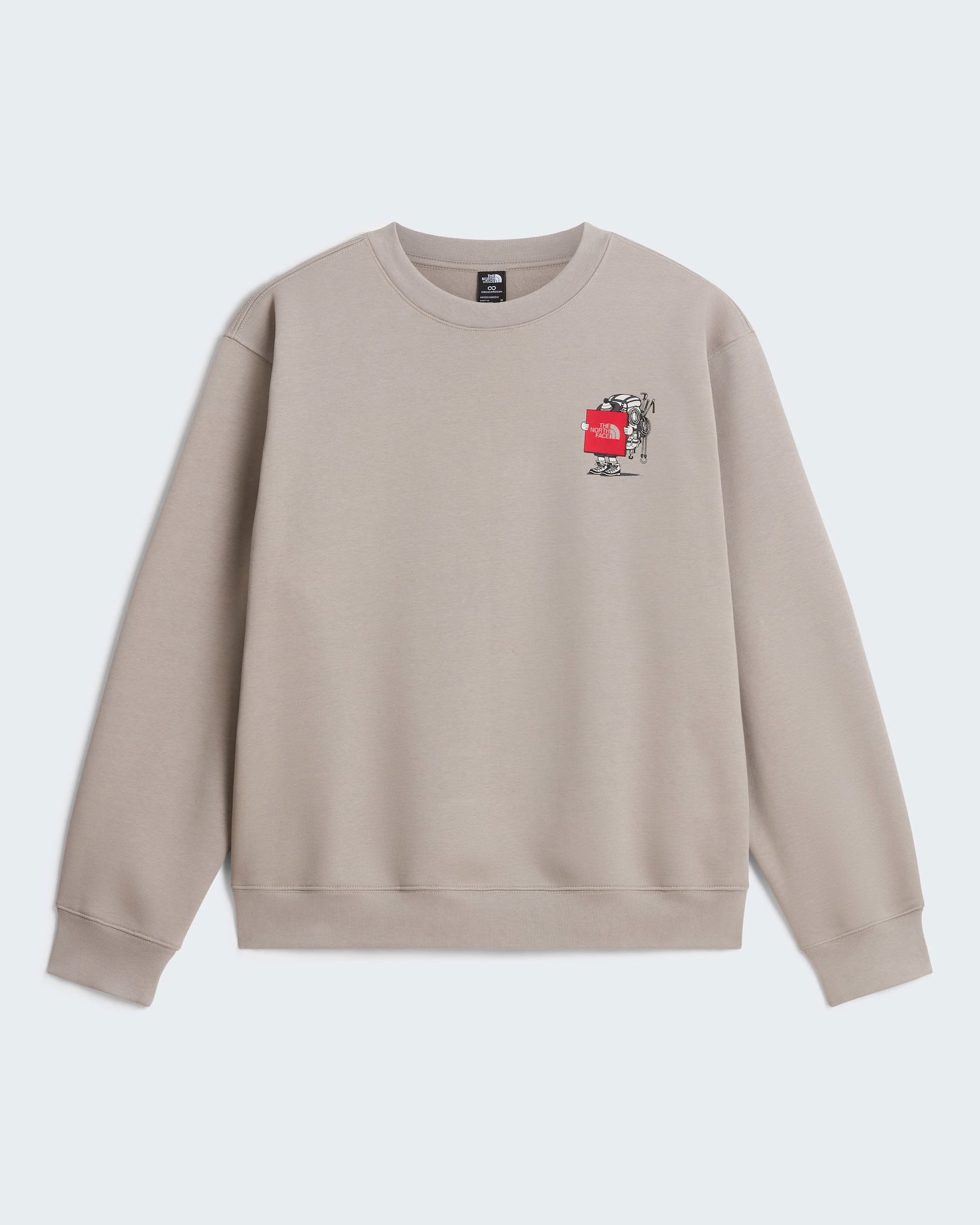Unisex The North Face Gear Up Get Out Relaxed Sweatshirt Stone Slab