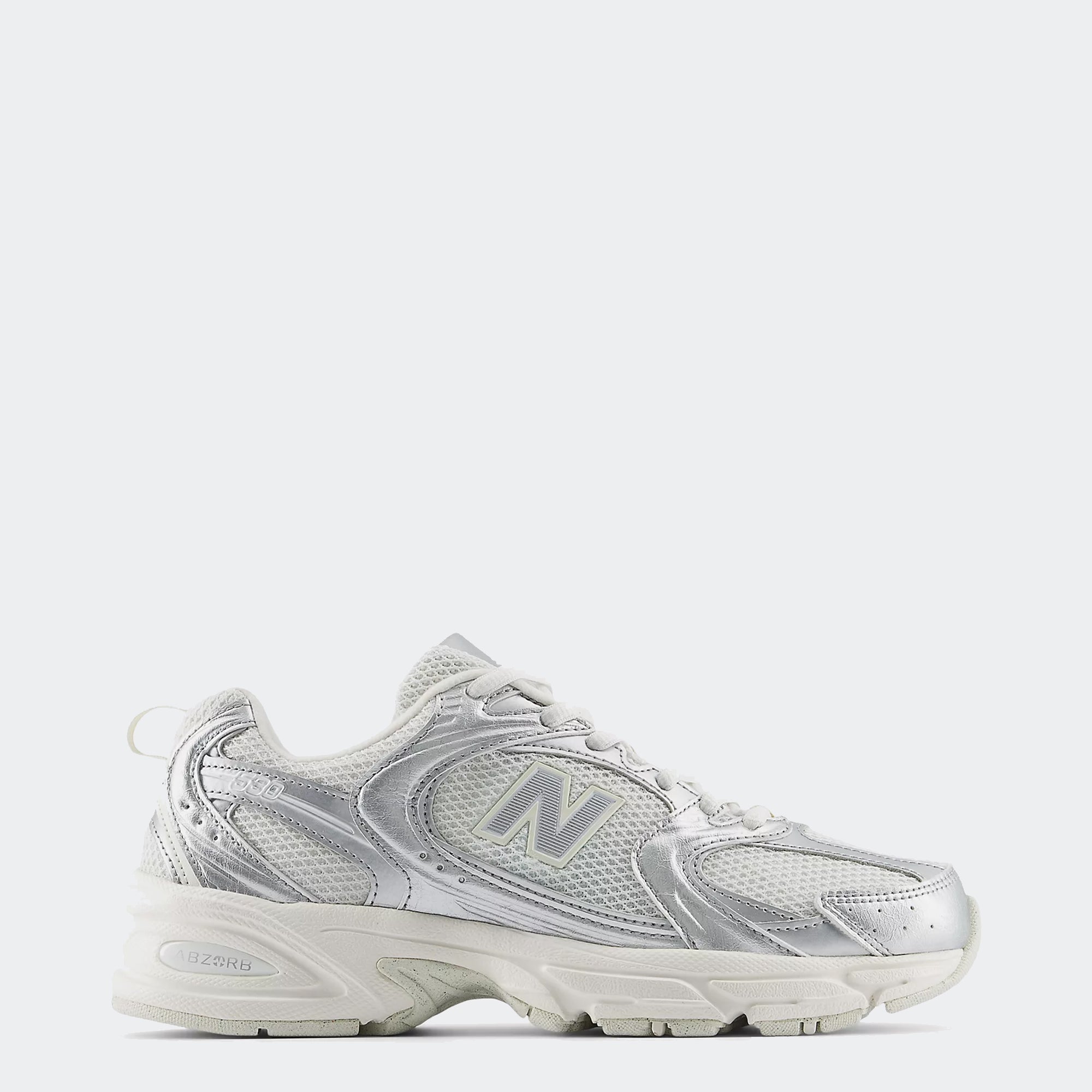 Unisex New Balance 530 Shoes Silver Metallic with Reflection