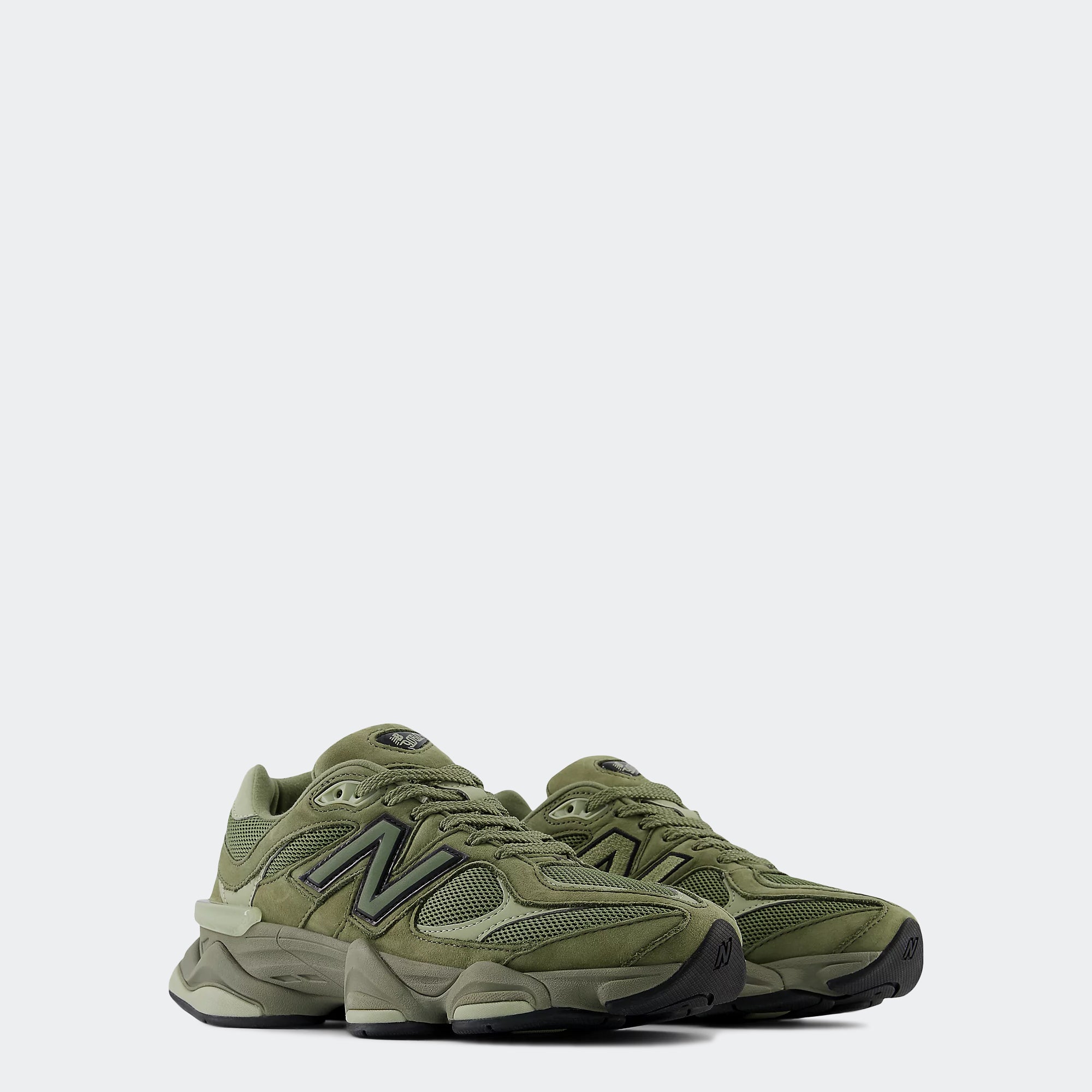 Men's New Balance 9060 Shoes Dark Olivine with Olivine and Black