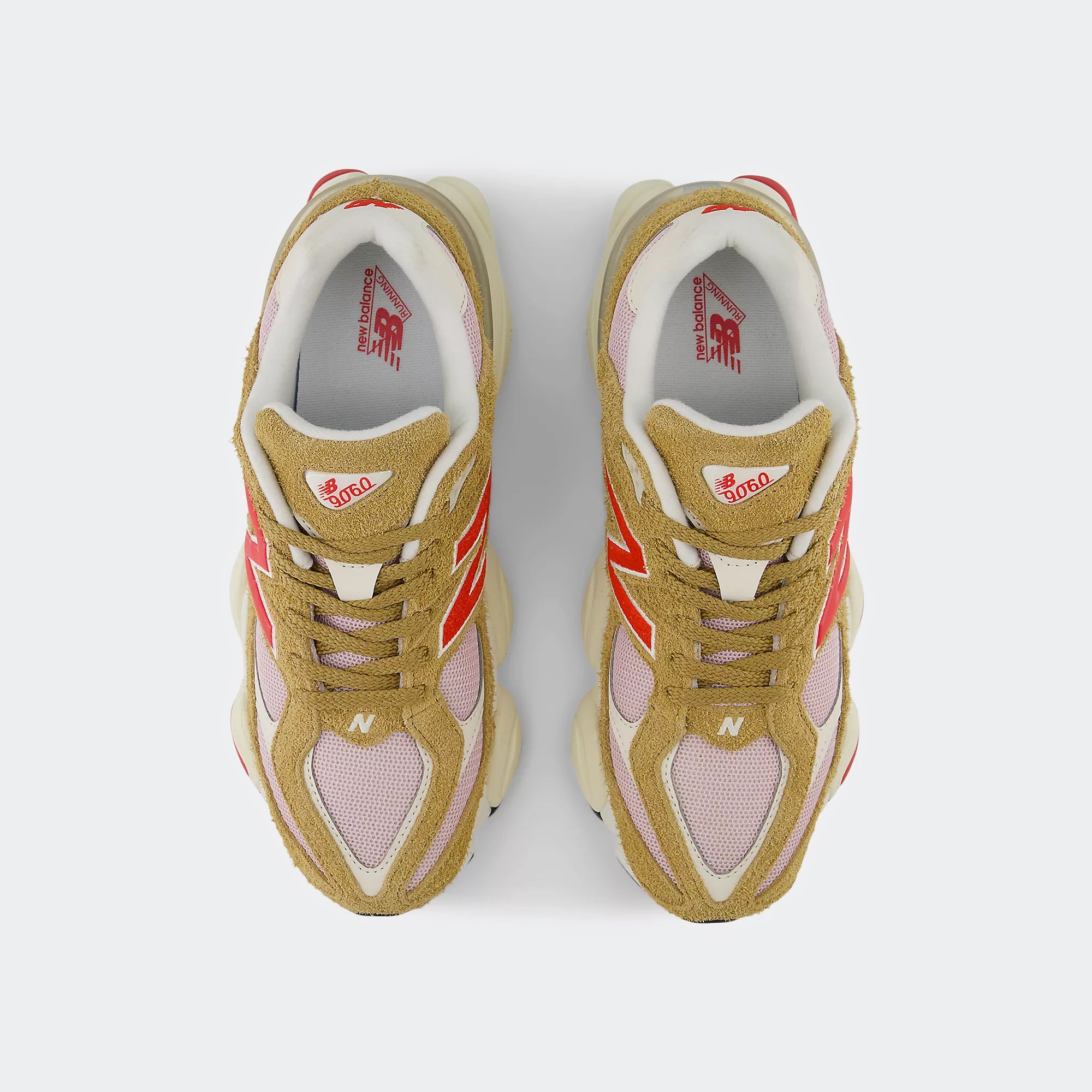 Unisex New Balance 9060 Shoes Great Plains with Twilight Haze and True Red