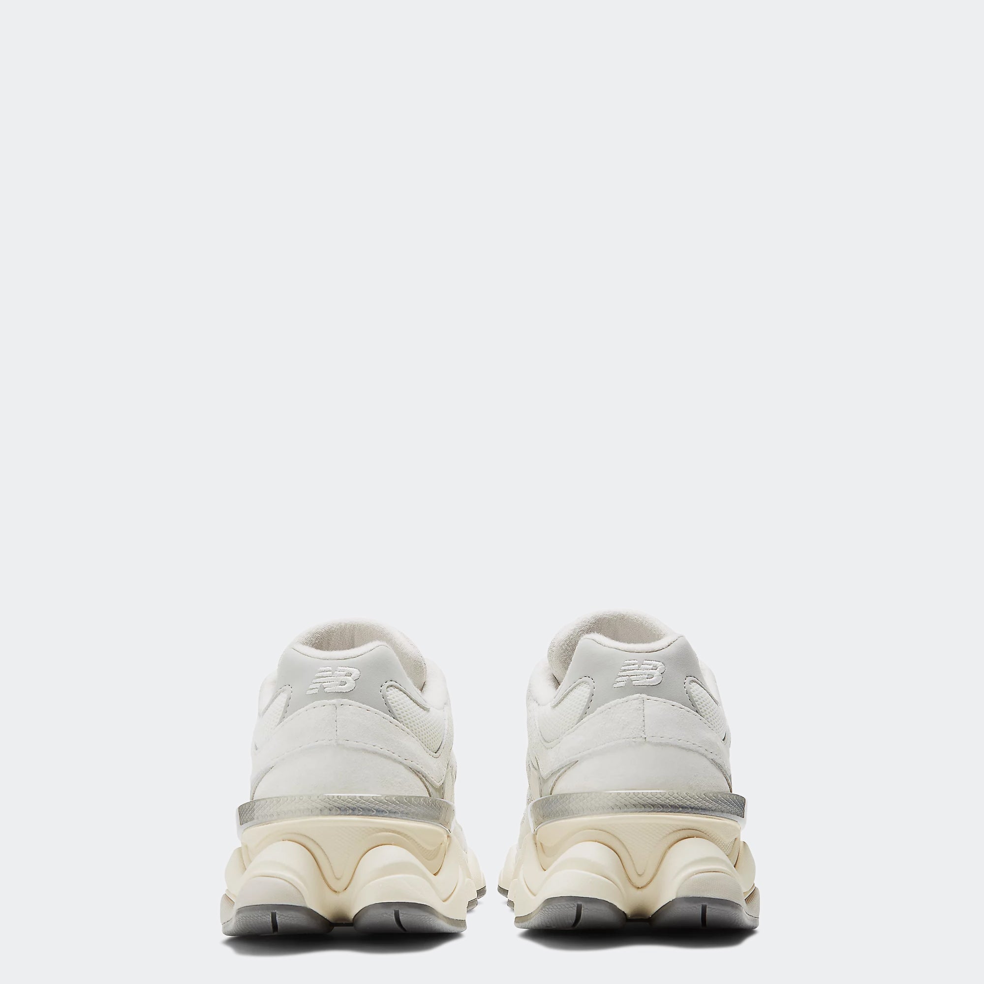 Unisex New Balance 9060 Shoes Sea Salt with Concrete and Silver Metallic