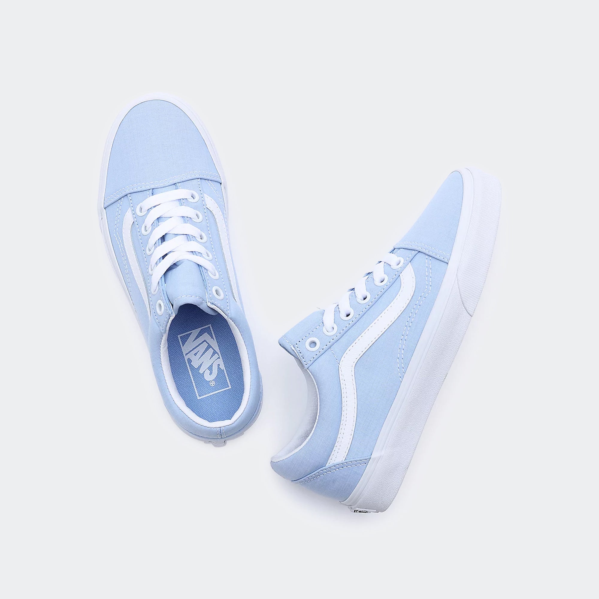 Unisex Vans Canvas Old Skool Shoes Pastel Blue