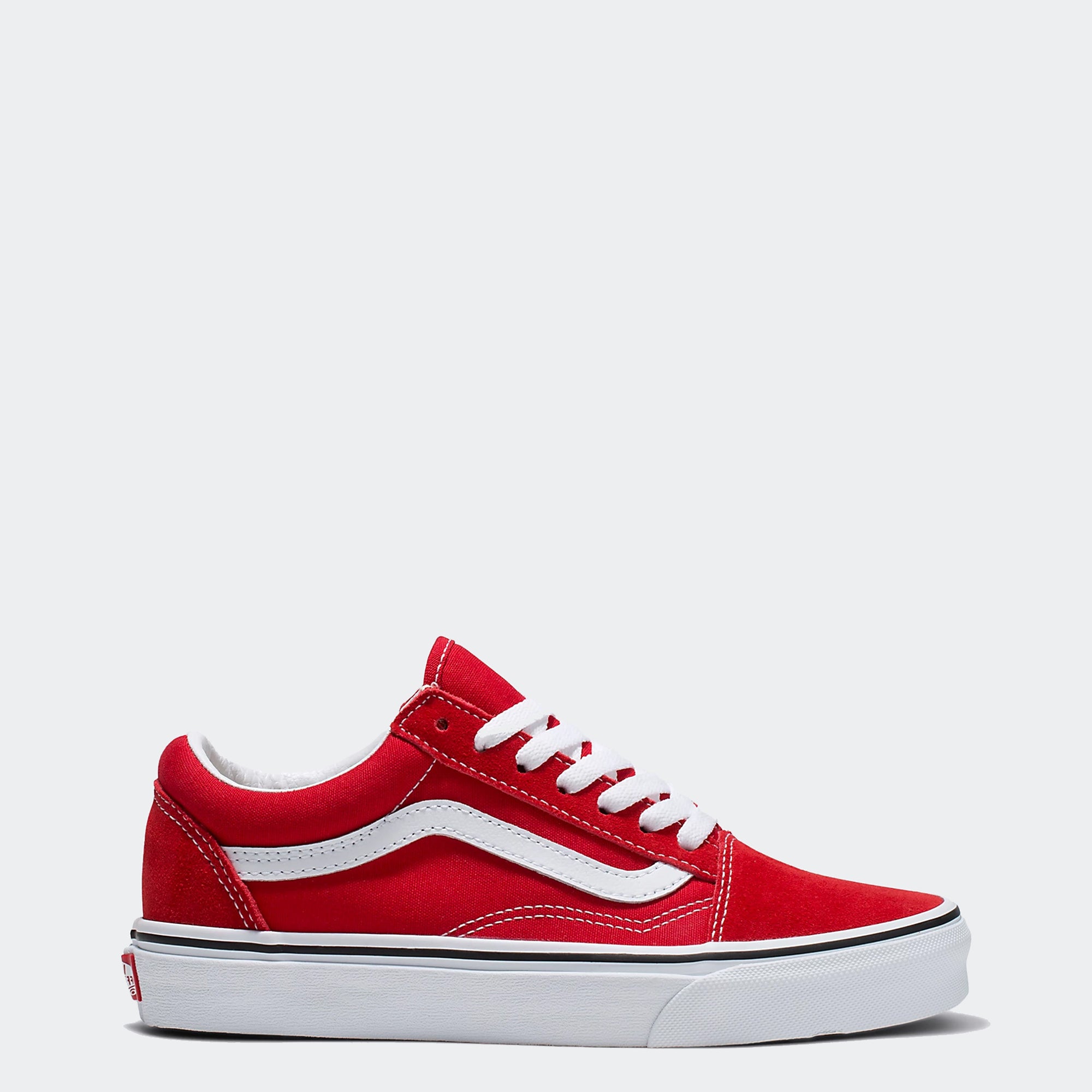 Unisex Vans Canvas Old Skool Shoes Racing Red