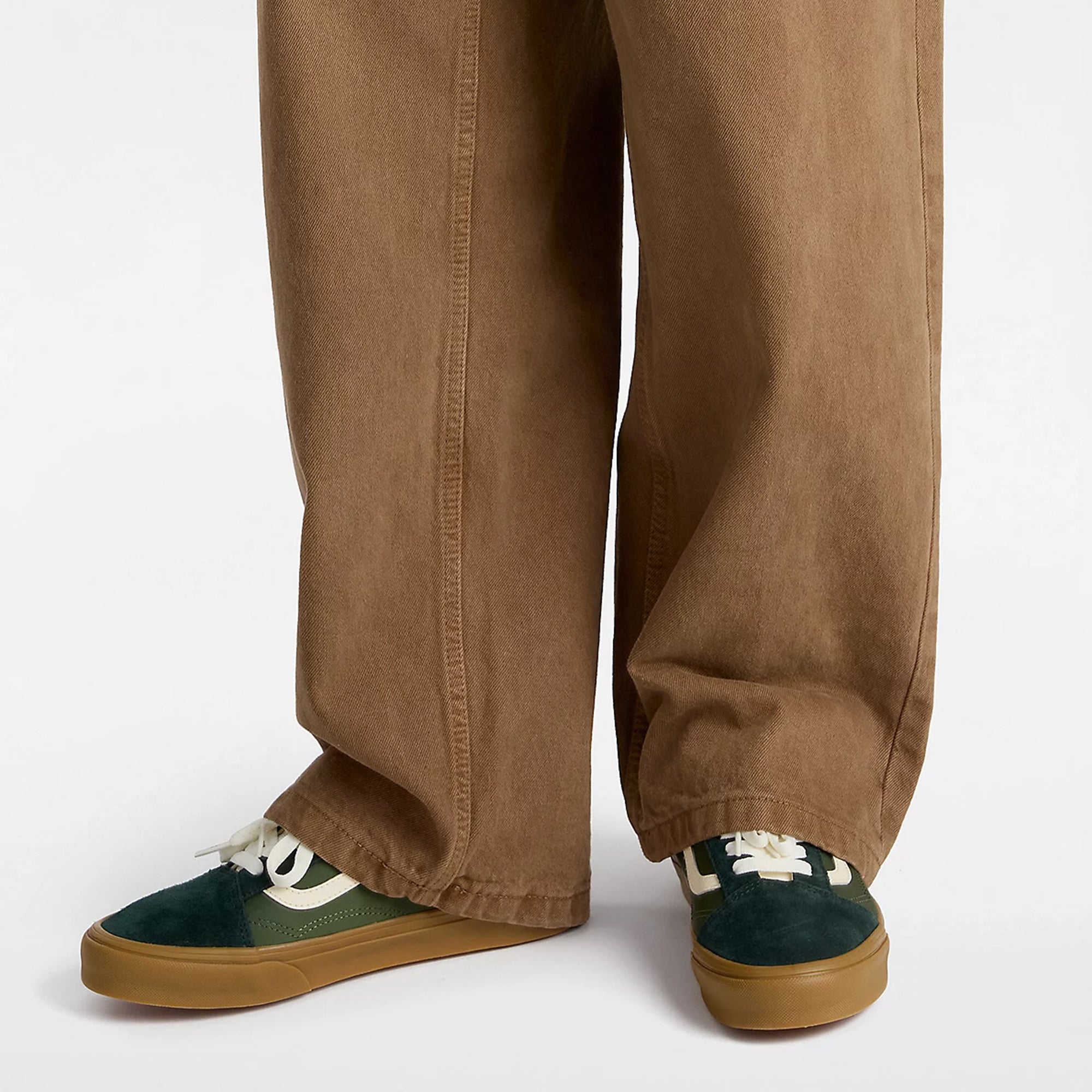 Men's Vans Canvas Old Skool Shoes Sporty Green Gum