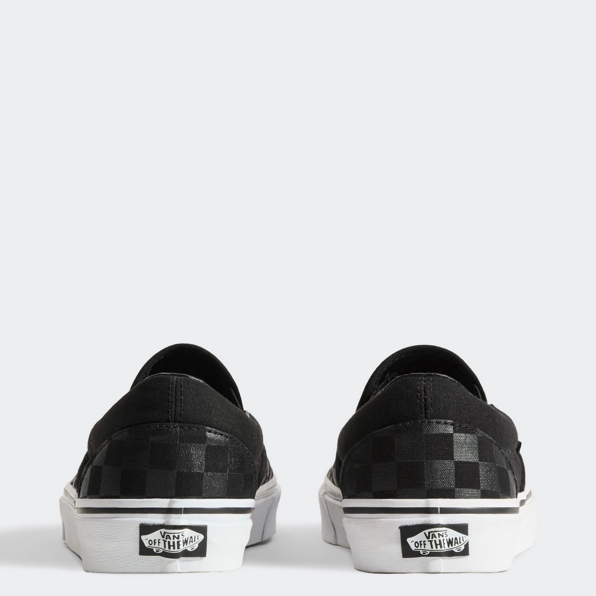 Men's Vans Classic Slip-On Checkerboard Shoes Black