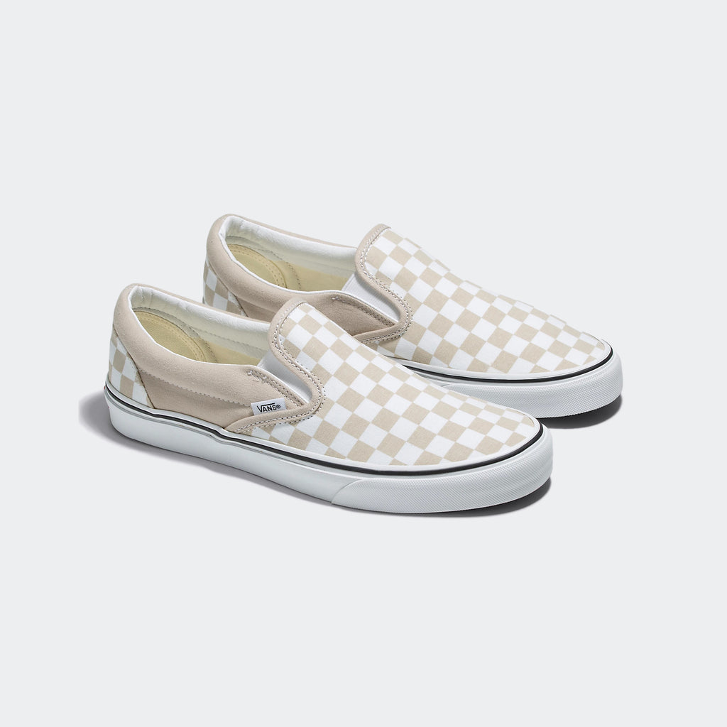 Unisex Vans Classic Slip-On Checkerboard Shoes French Oak