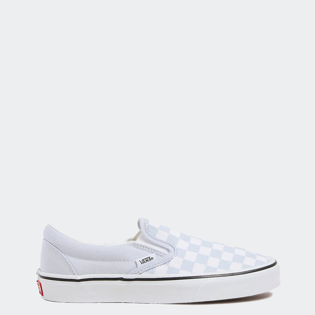 Unisex Vans Classic Slip-On Checkerboard Shoes Halogen Blue