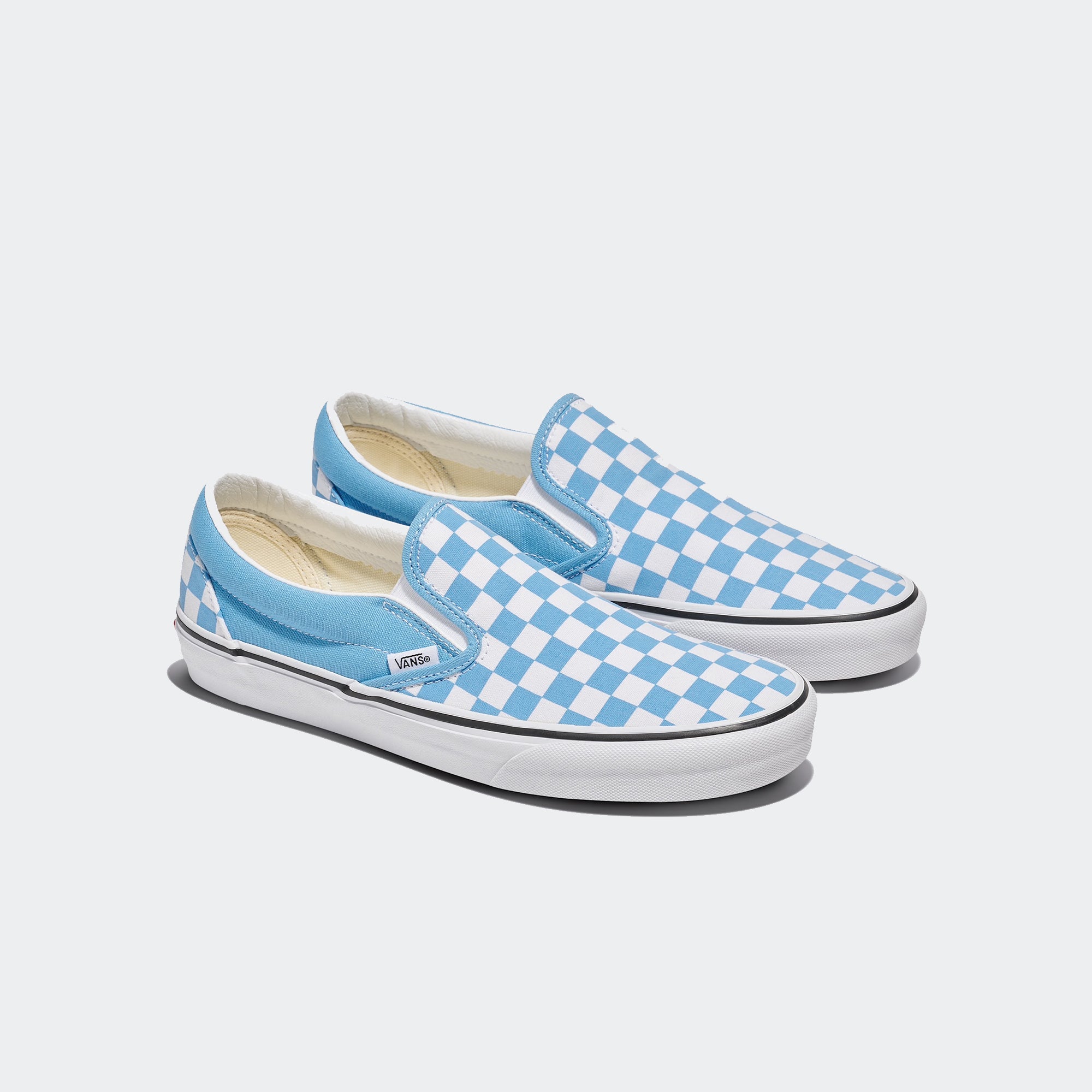 Unisex Vans Classic Slip-On Checkerboard Shoes Heritage Blue / White